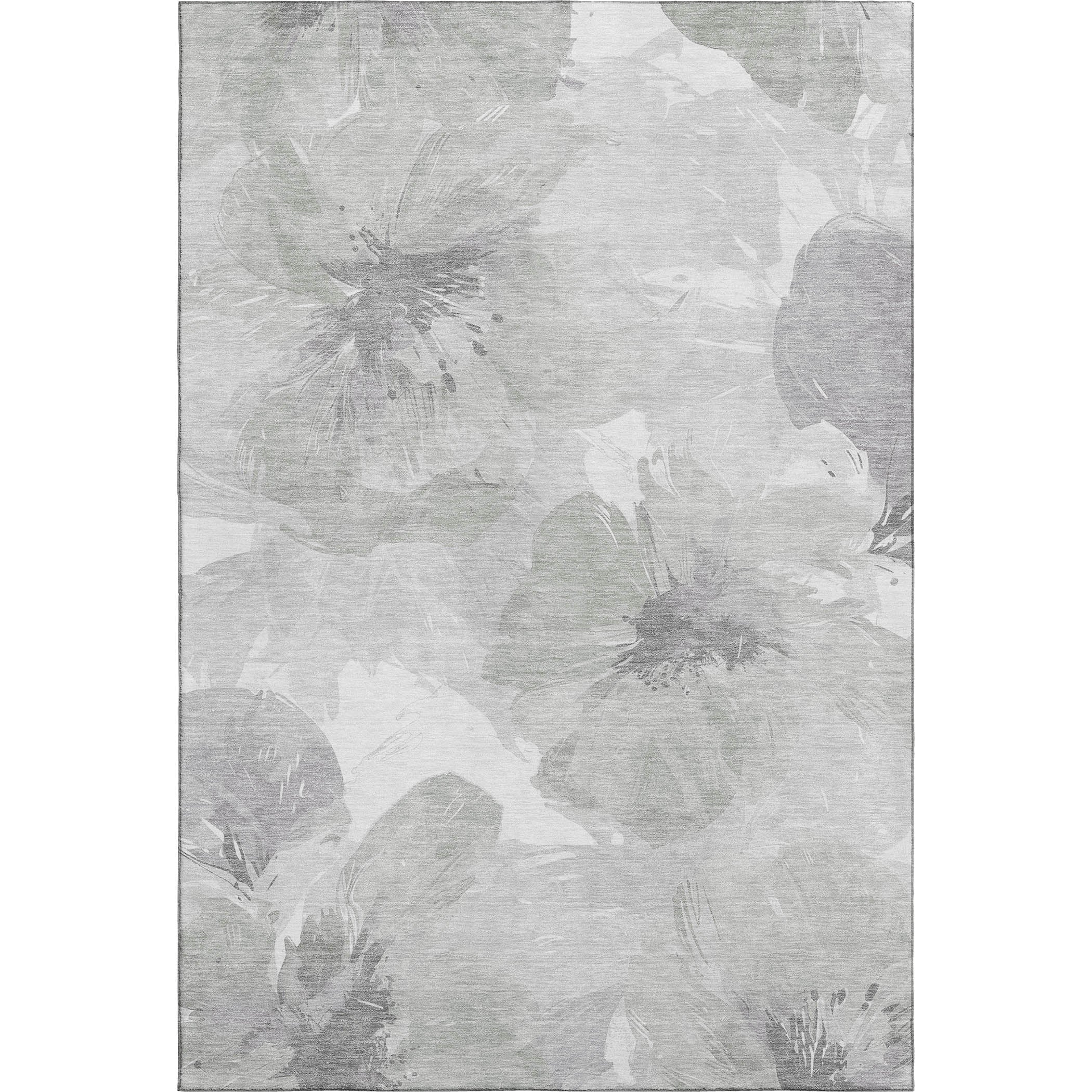Split Machine Washable Transitional Putty Ivory Rug 2'6" x 3'10" #shape_Rectangle