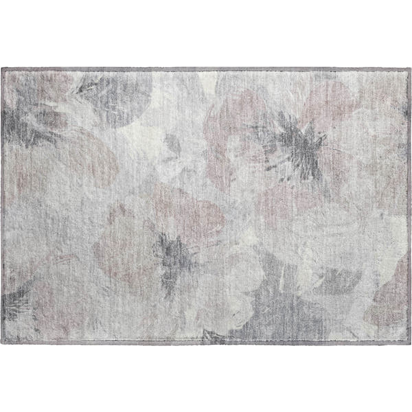 Split Machine Washable Transitional Taupe Brown Rug 1'8" x 2'6"