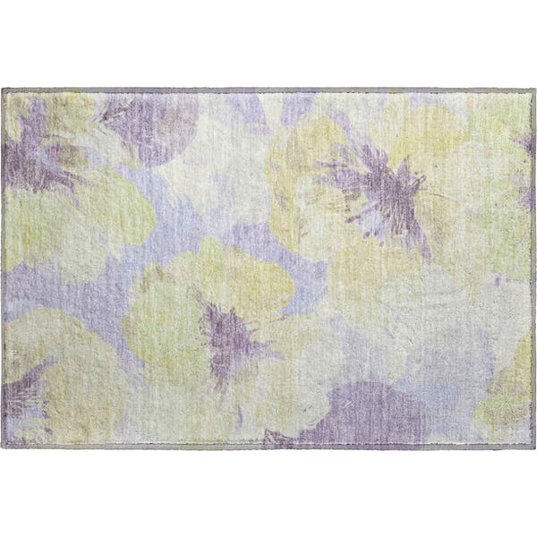 Split Machine Washable Transitional Wheat Gold Rug 1'8" x 2'6"