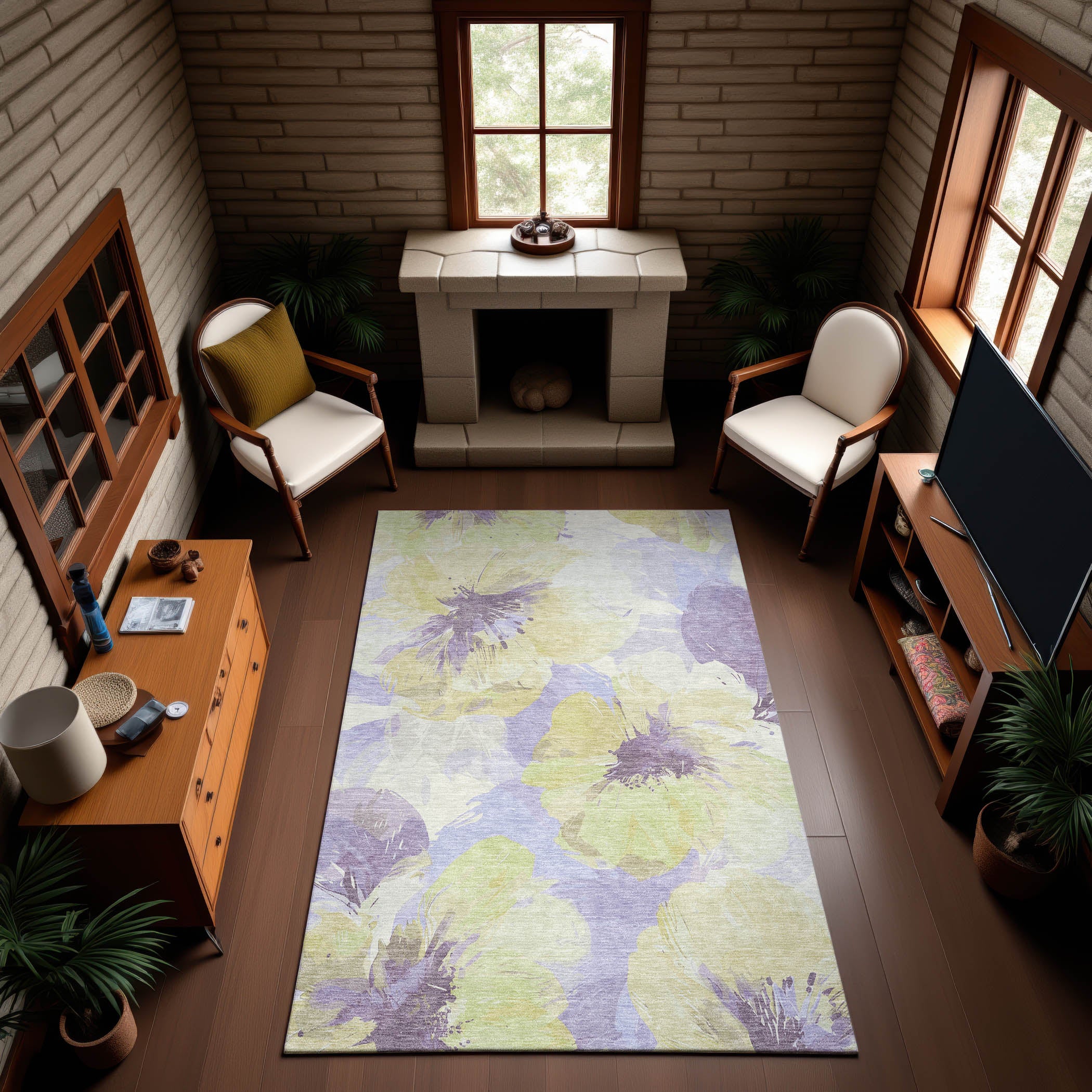 Split Machine Washable Transitional Wheat Gold Rug 2'6" x 3'10" #shape_Rectangle