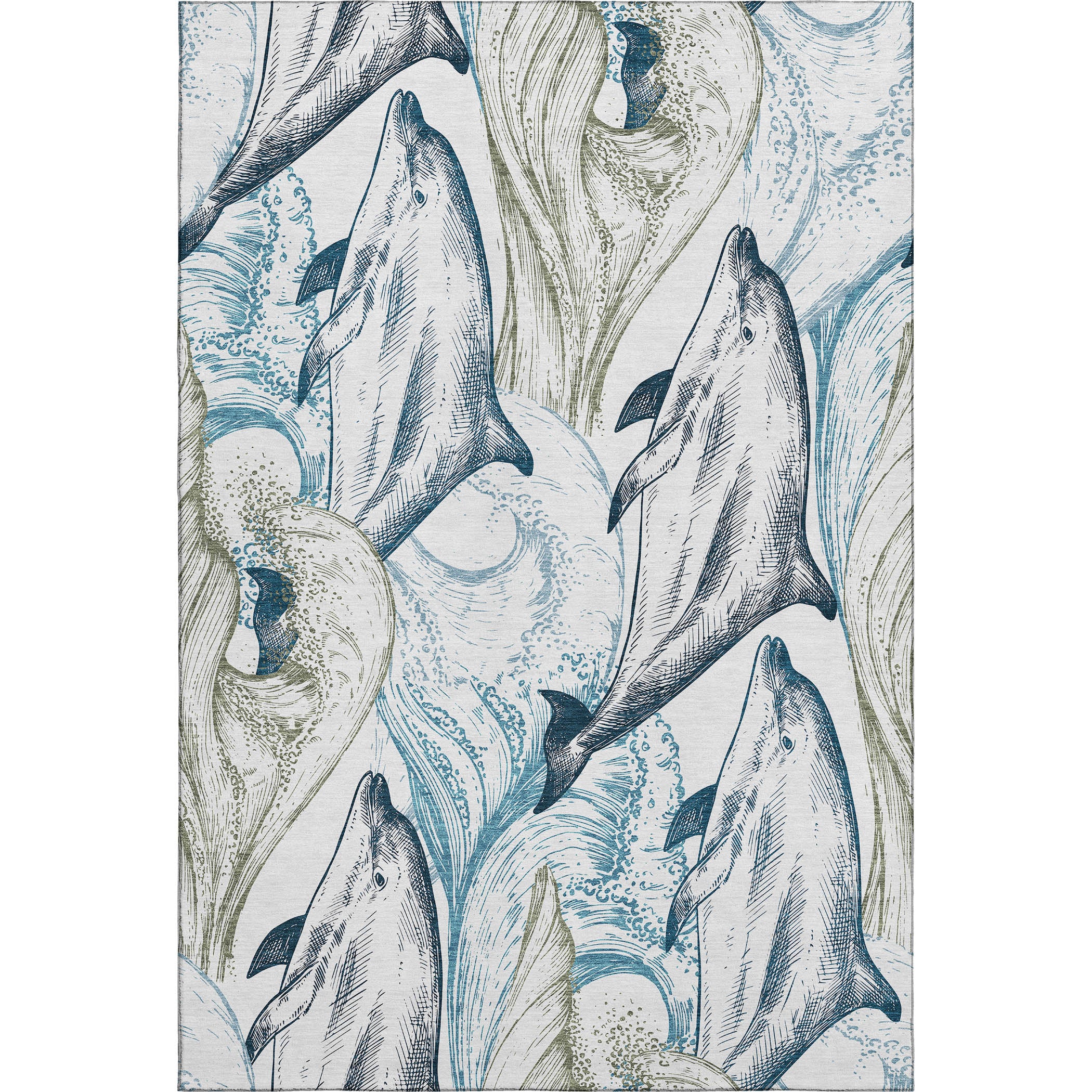 Rome Machine Washable Coastal Ivory Rug 2'6" x 3'10" #shape_Rectangle