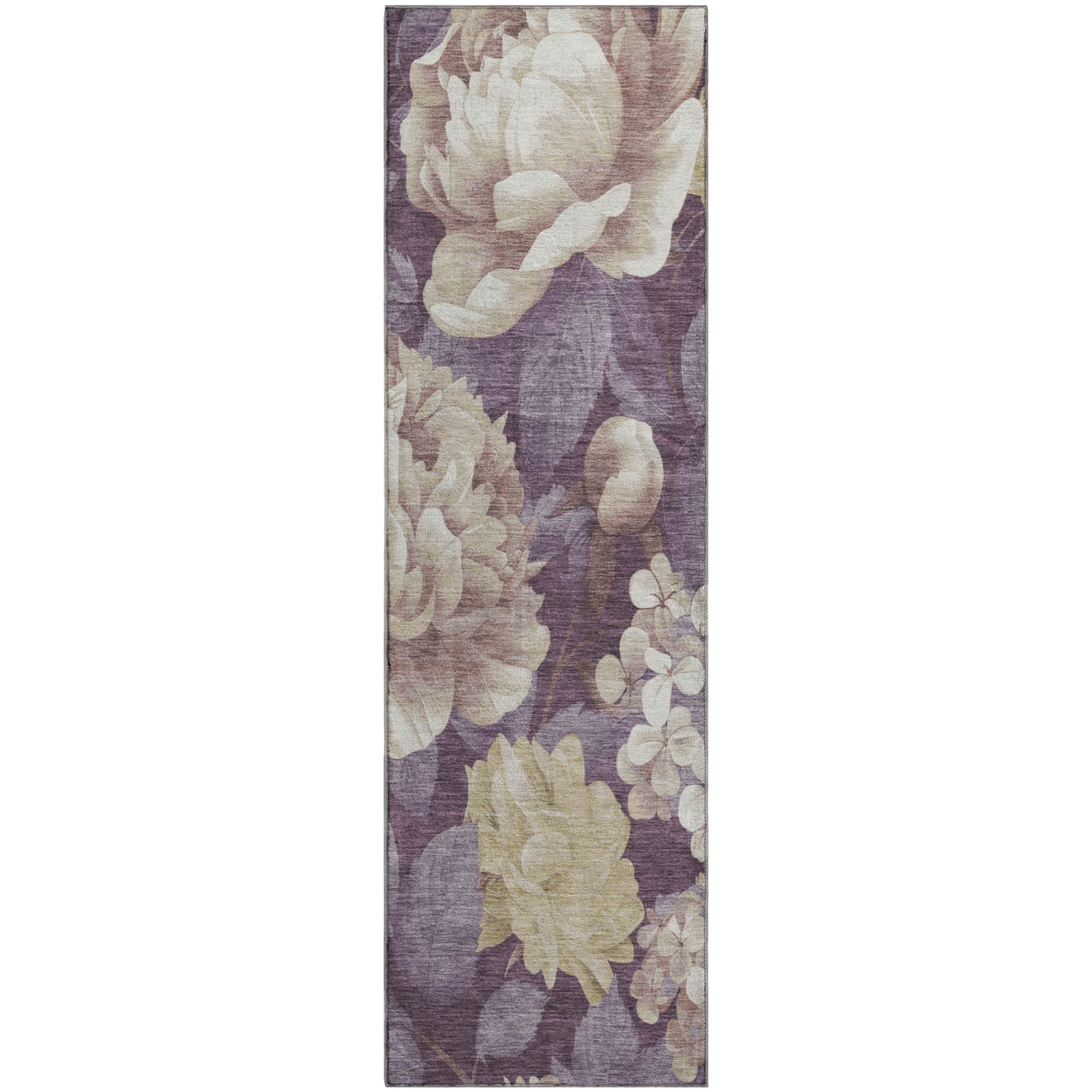 Oslo Machine Washable Transitional Beige Brown Rug 2'3" x 7'6" #shape_Runner