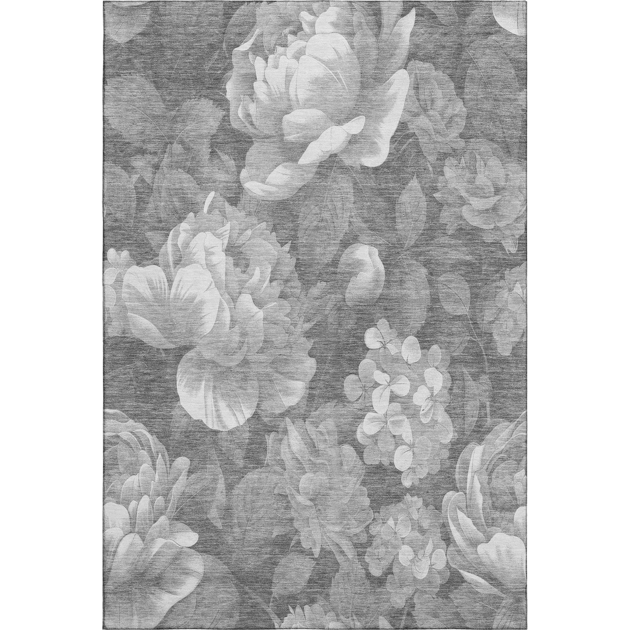 Oslo Machine Washable Transitional Gray Rug 2'6" x 3'10" #shape_Rectangle