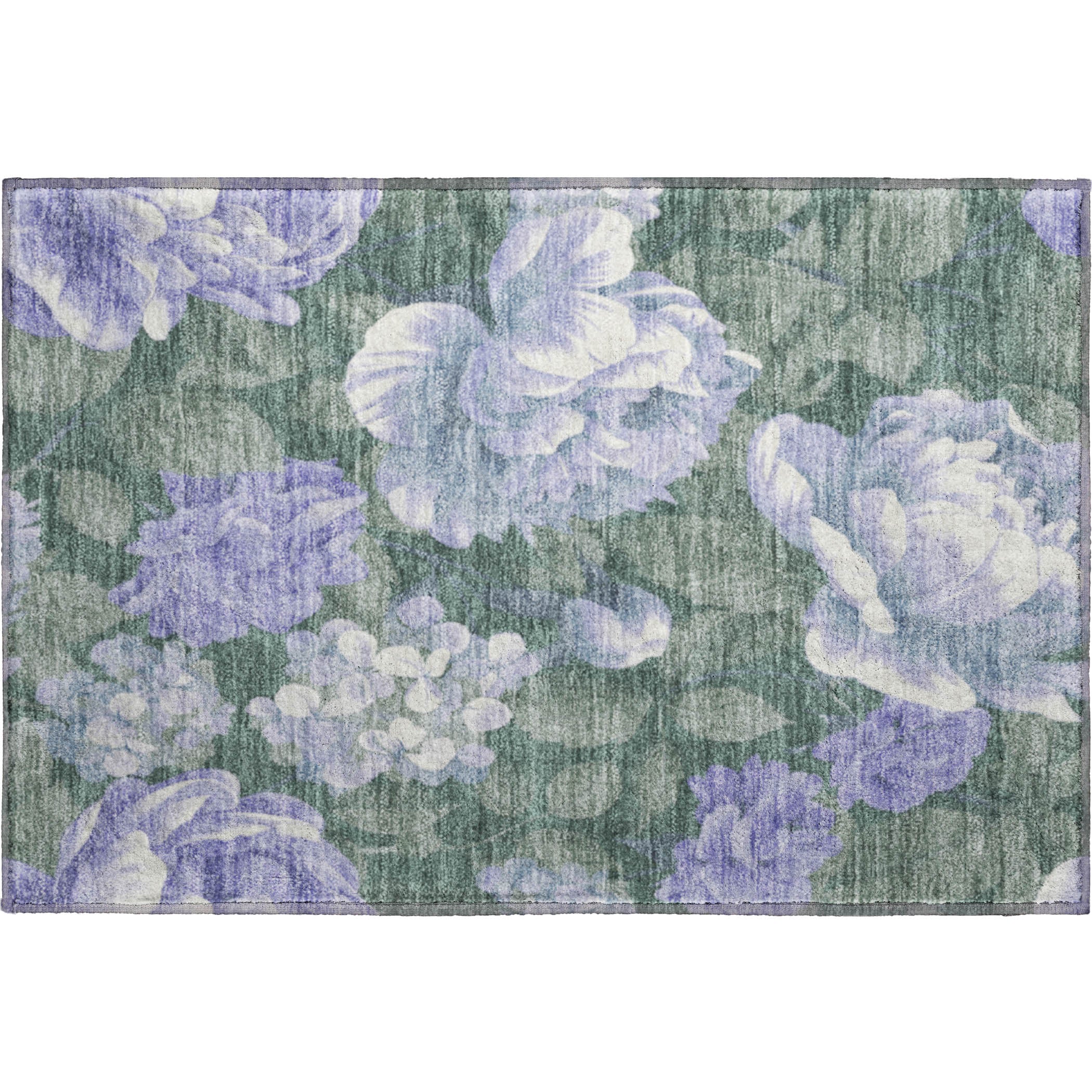 Oslo Machine Washable Transitional Lavender Purple Rug 1'8" x 2'6" #shape_Rectangle