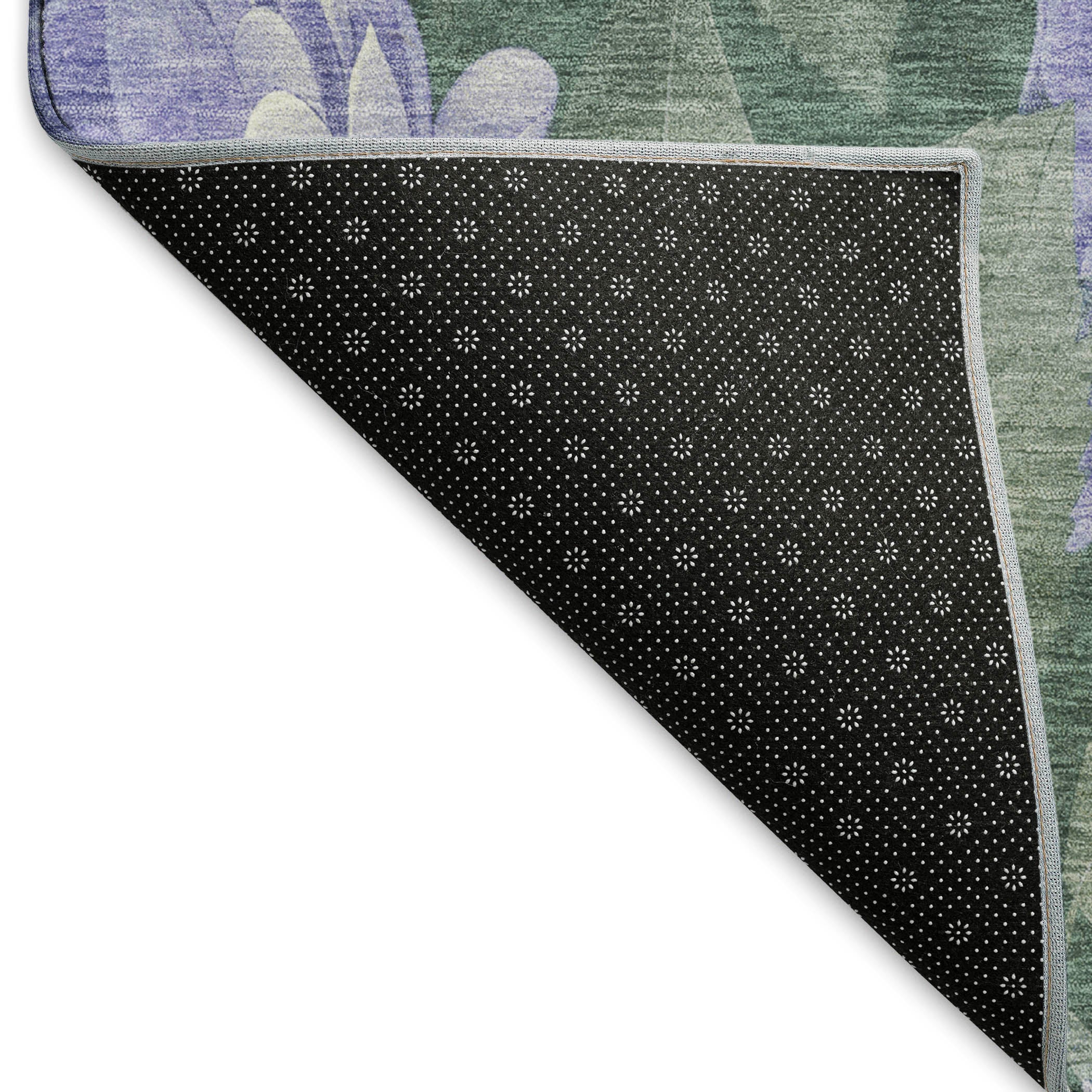 Oslo Machine Washable Transitional Lavender Purple Rug 1'8" x 2'6" #shape_Rectangle