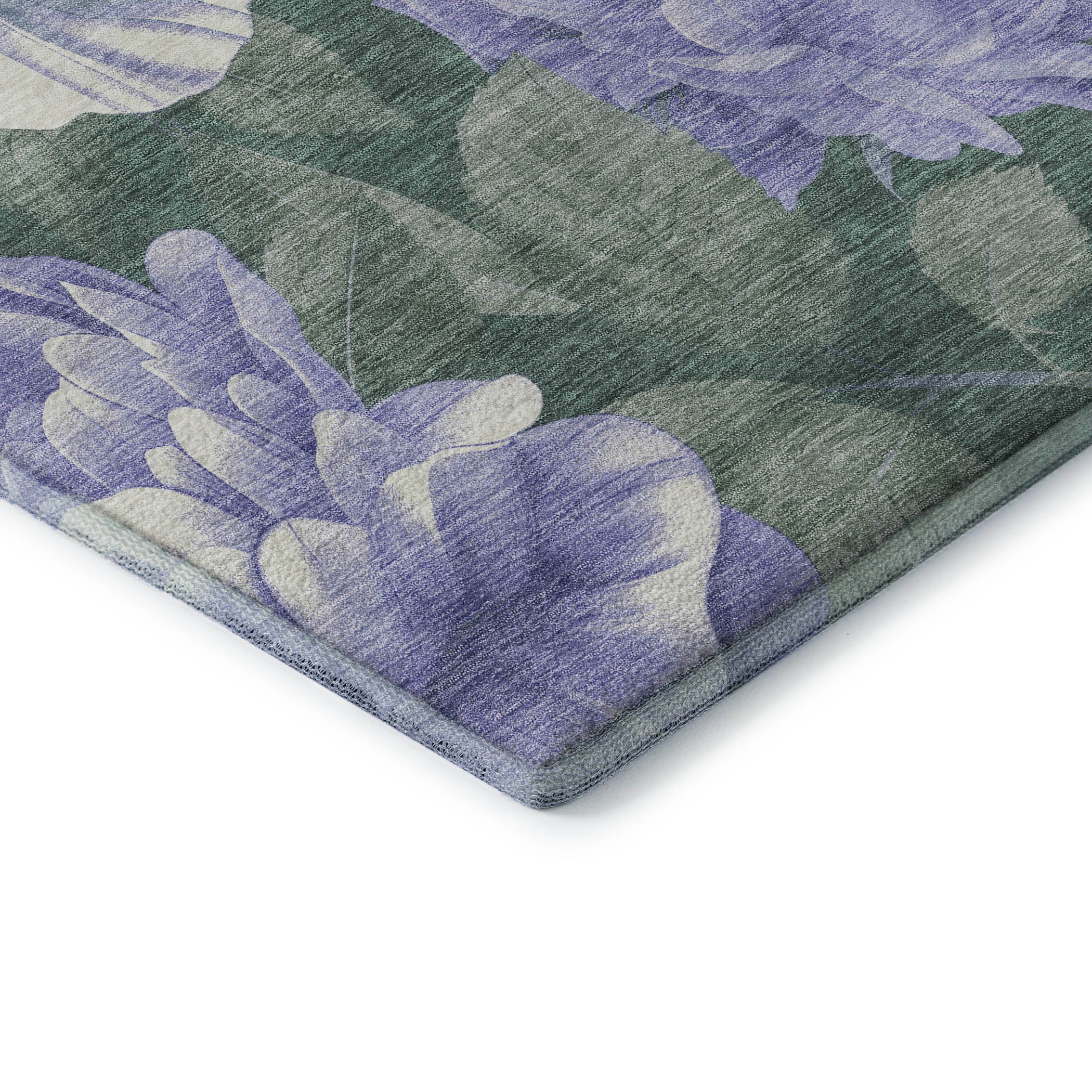 Oslo Machine Washable Transitional Lavender Purple Rug 1'8" x 2'6" #shape_Rectangle