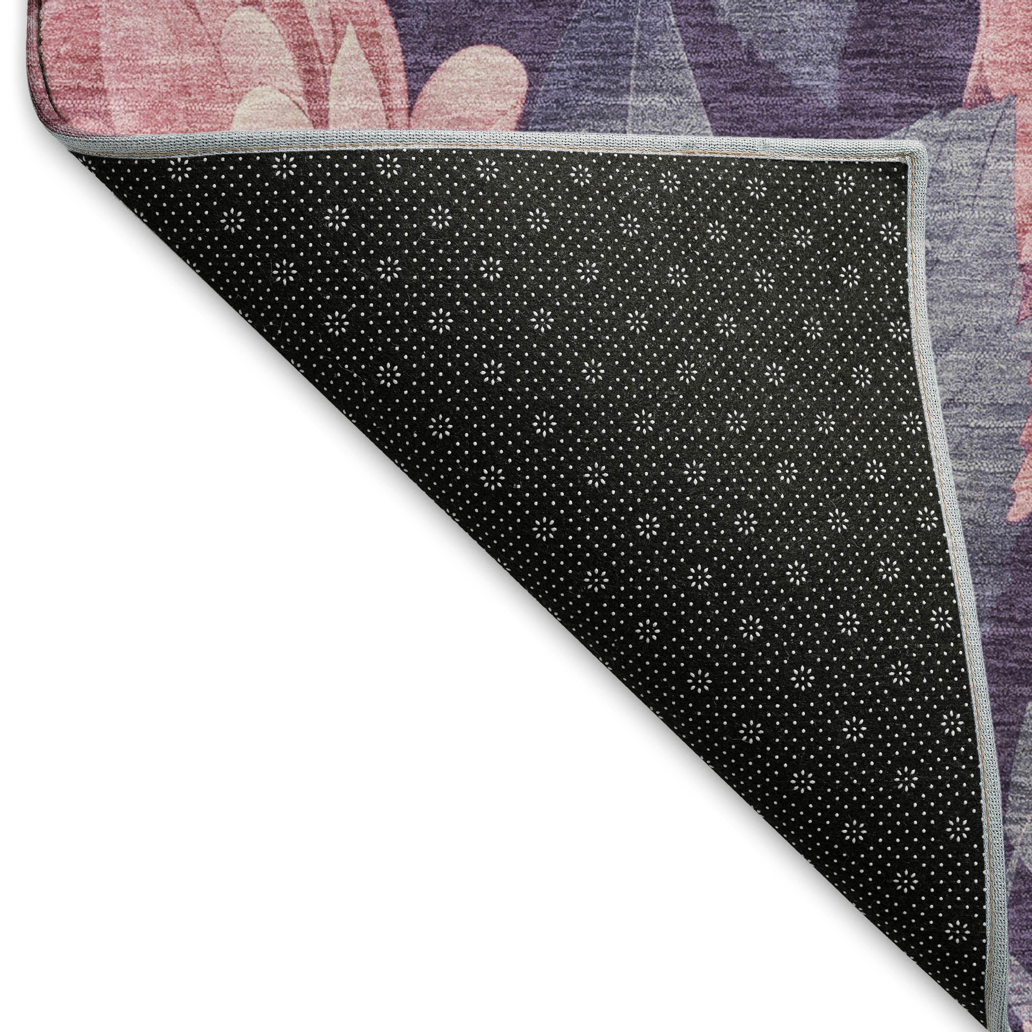 Oslo Machine Washable Transitional Pink Rug 1'8" x 2'6" #shape_Rectangle
