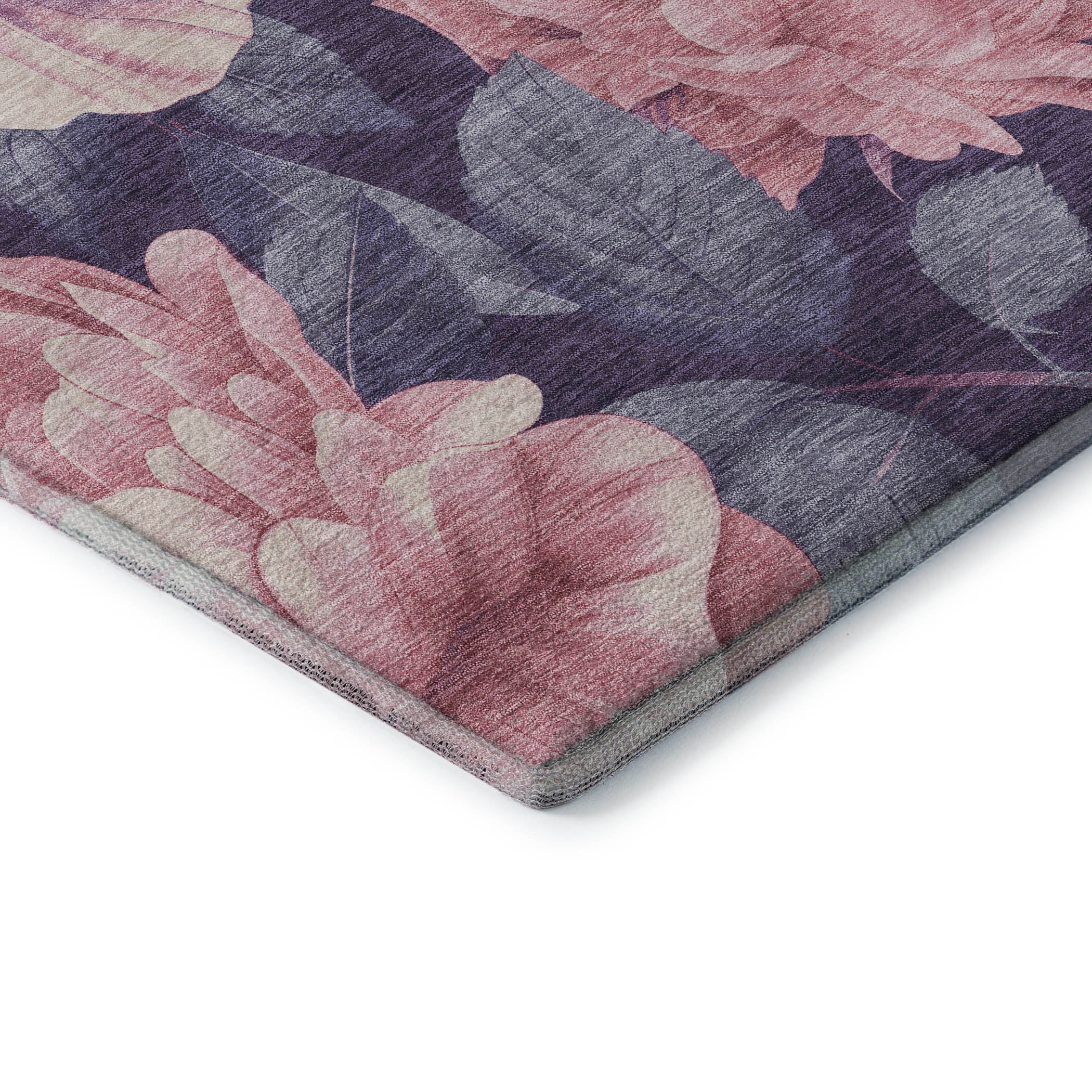 Oslo Machine Washable Transitional Pink Rug 1'8" x 2'6" #shape_Rectangle
