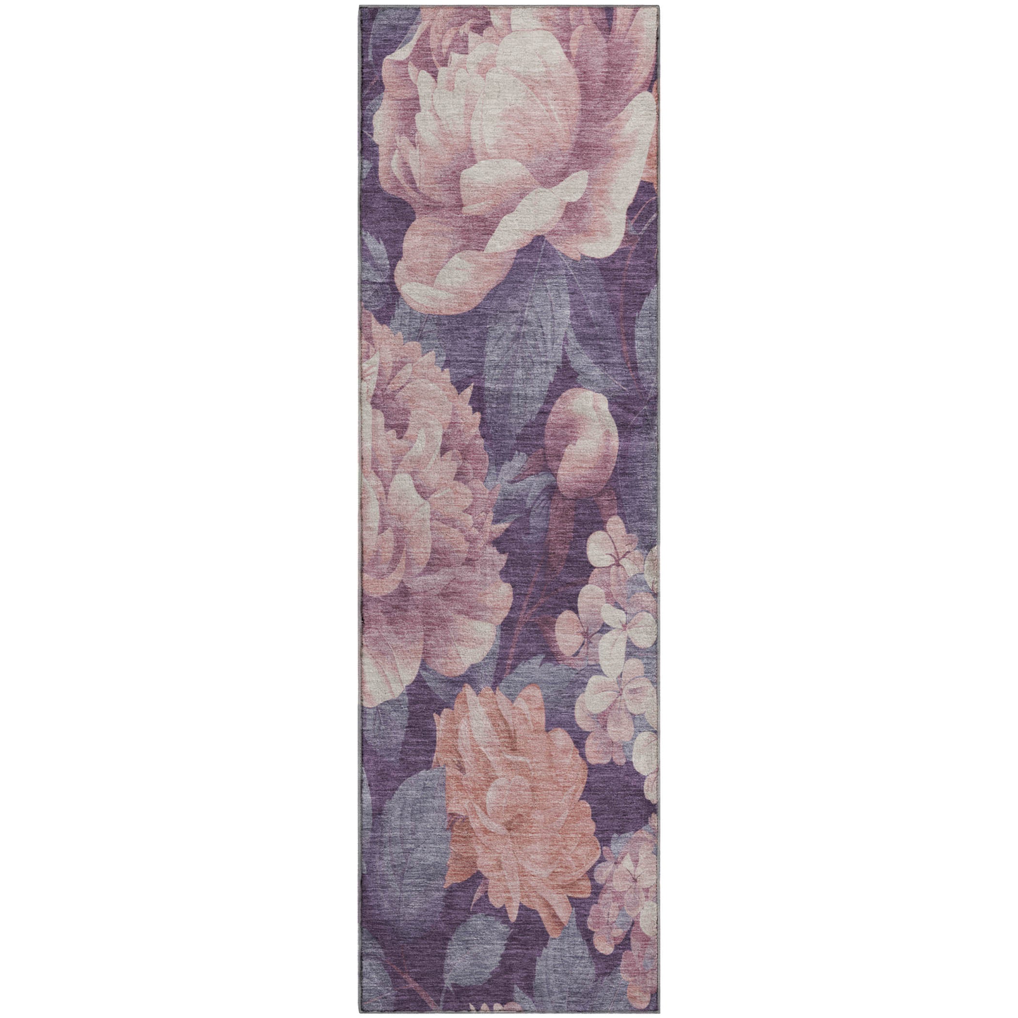 Oslo Machine Washable Transitional Salmon Orange Rug 2'3" x 7'6" #shape_Runner