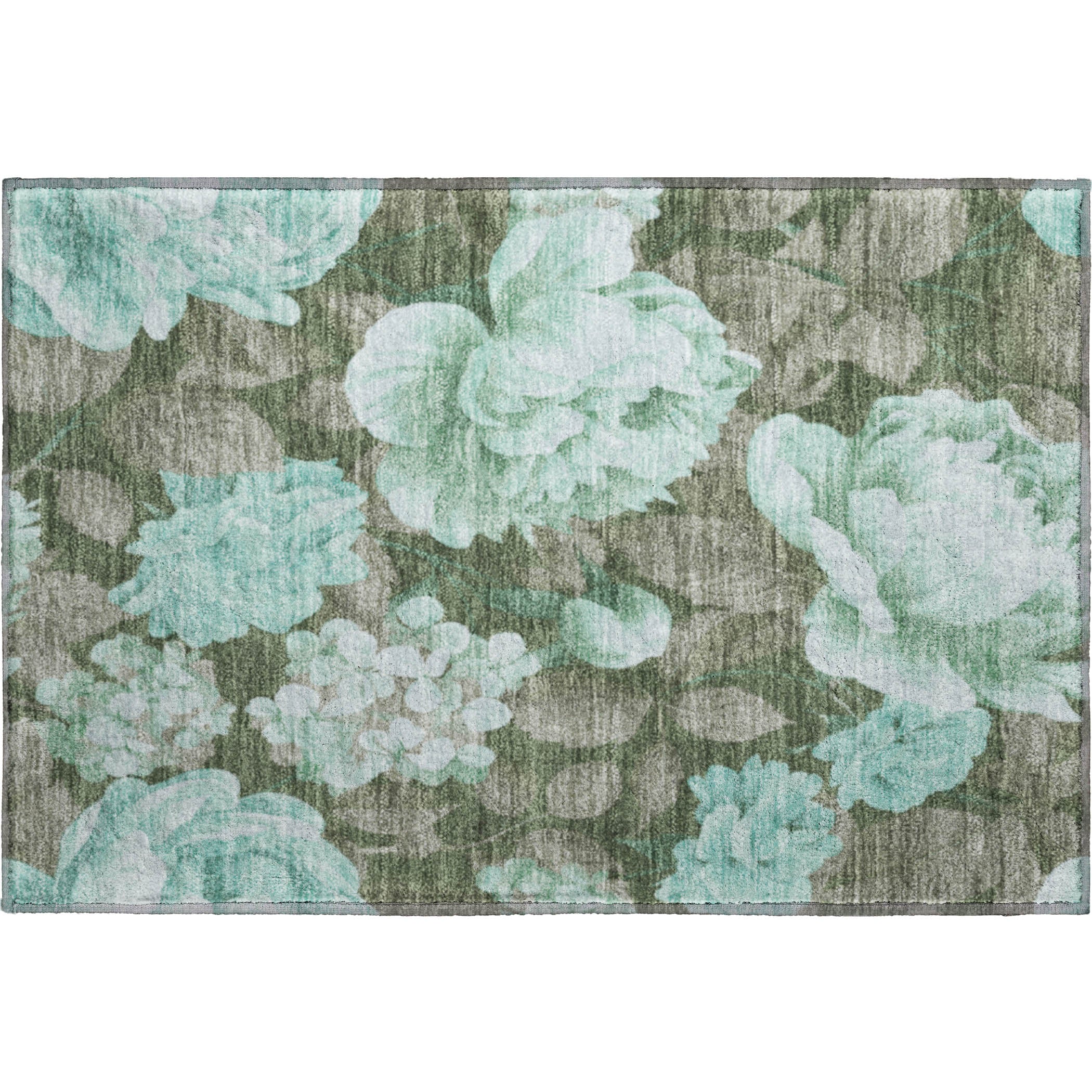 Oslo Machine Washable Transitional Seafoam Blue Rug 1'8" x 2'6" #shape_Rectangle