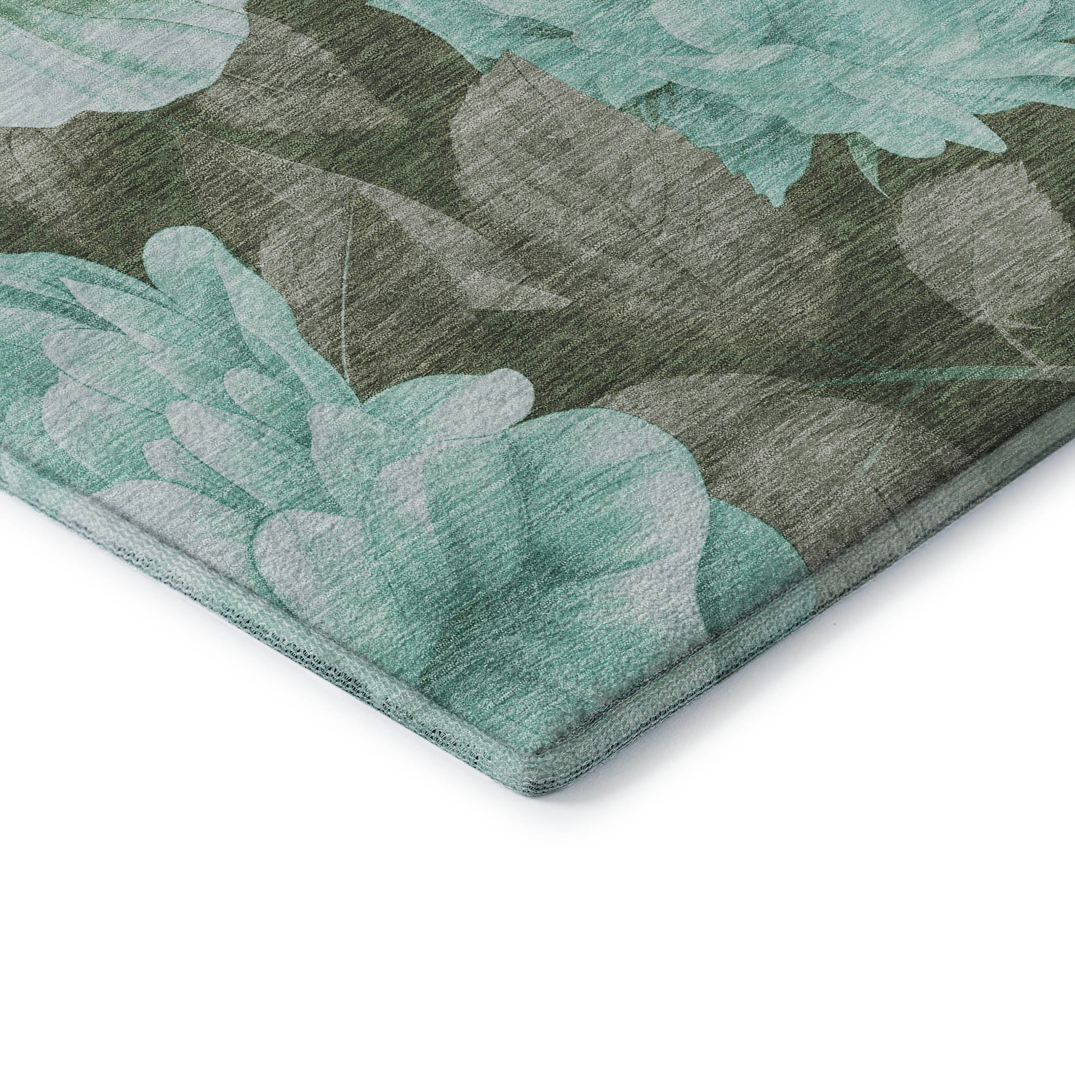 Oslo Machine Washable Transitional Seafoam Blue Rug 1'8" x 2'6" #shape_Rectangle