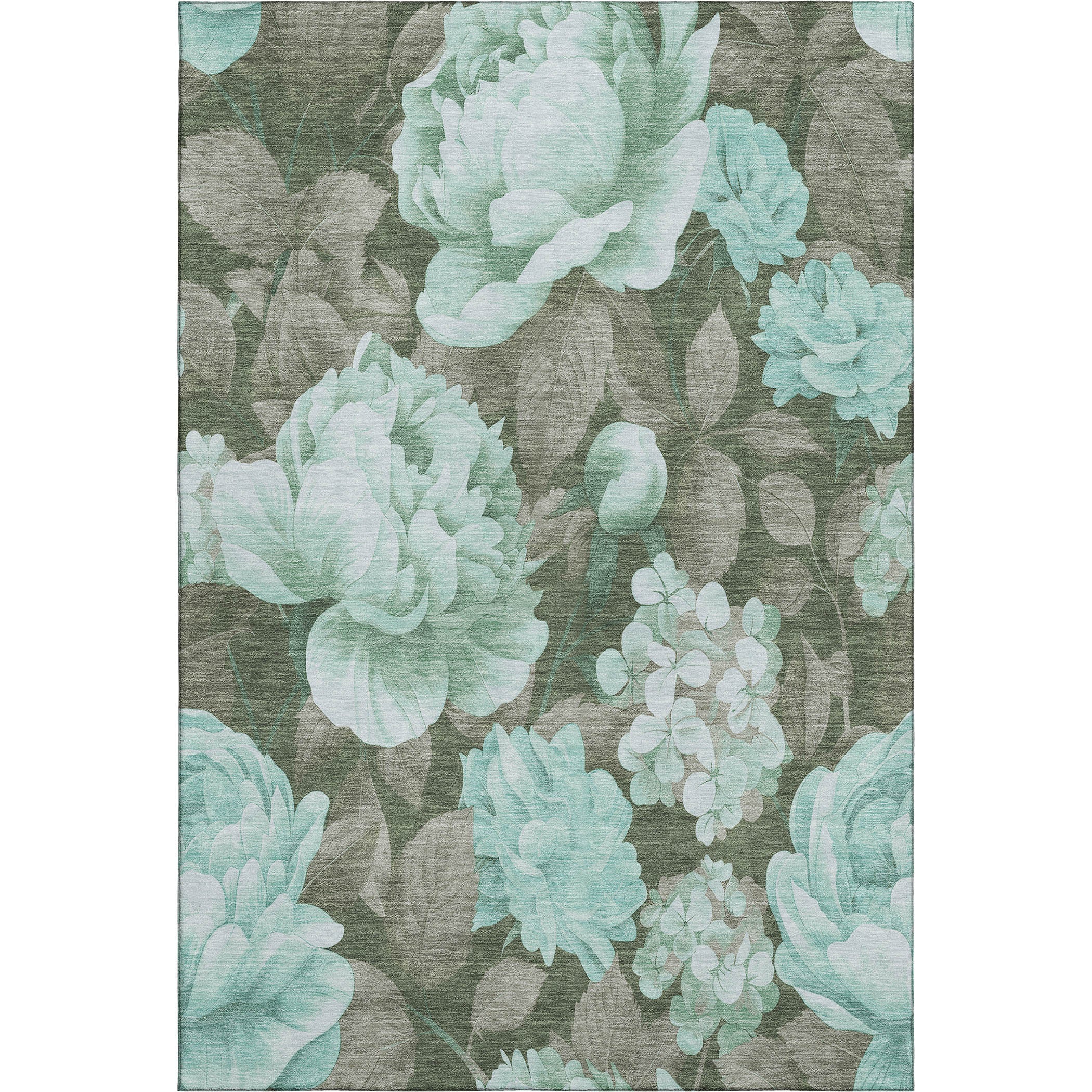 Oslo Machine Washable Transitional Seafoam Blue Rug 2'6" x 3'10" #shape_Rectangle