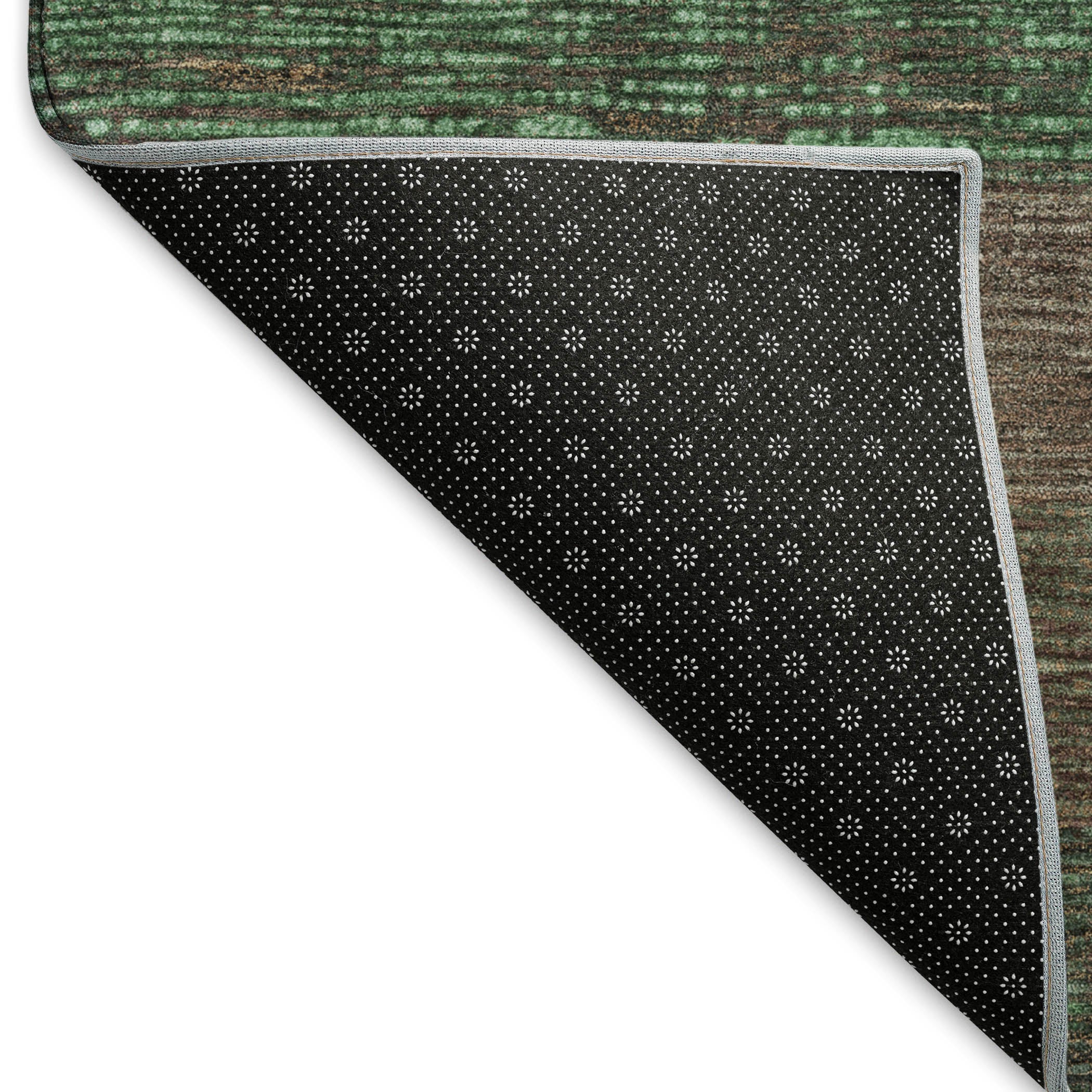 Baku Machine Washable Transitional Green Rug 1'8" x 2'6" #shape_Rectangle