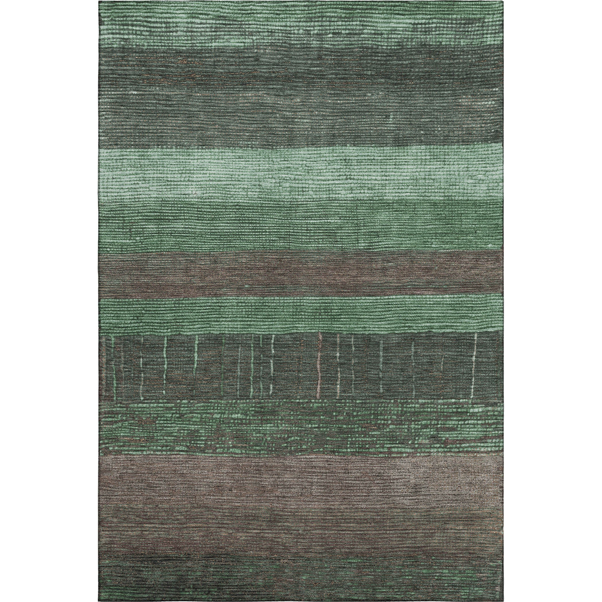 Baku Machine Washable Transitional Green Rug 2'6" x 3'10" #shape_Rectangle