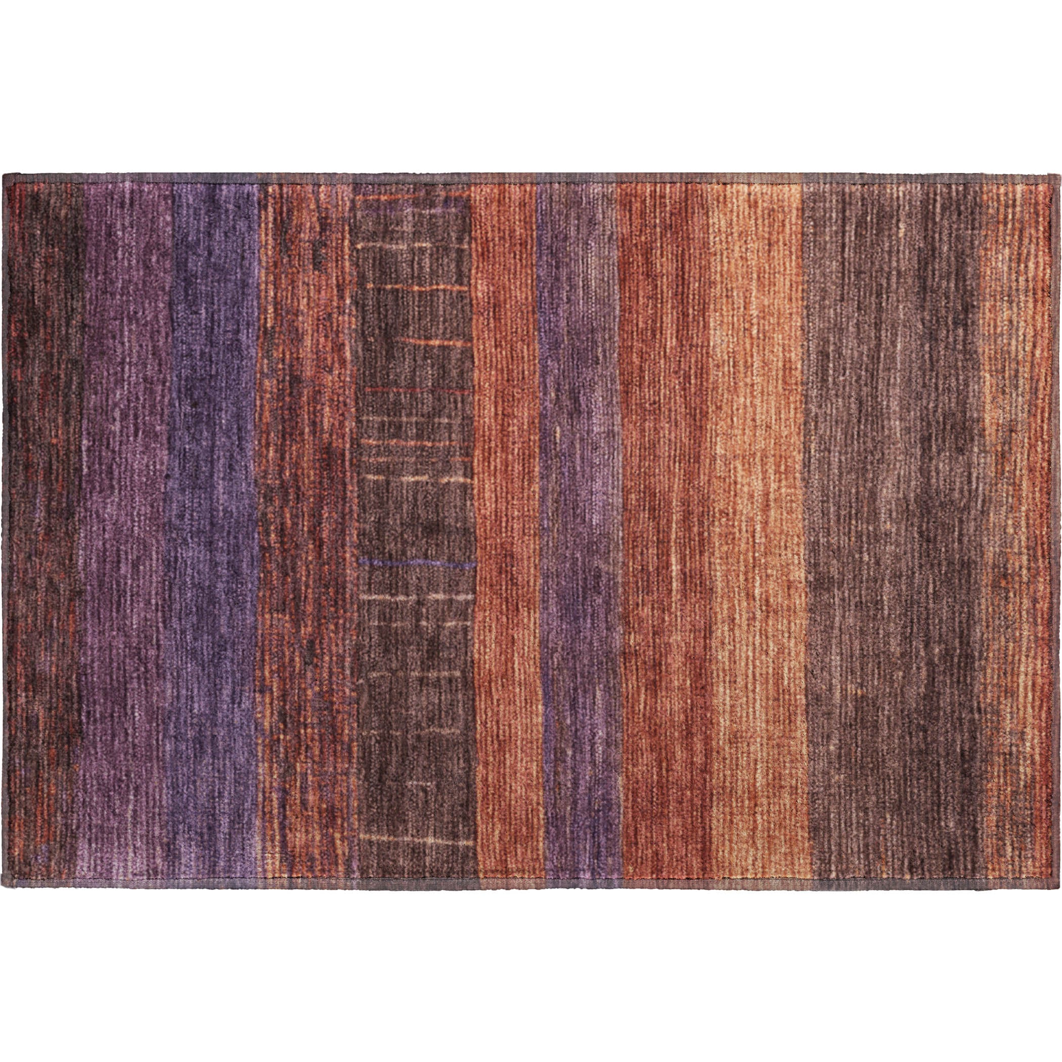 Baku Machine Washable Transitional Paprika Orange Rug 1'8" x 2'6" #shape_Rectangle