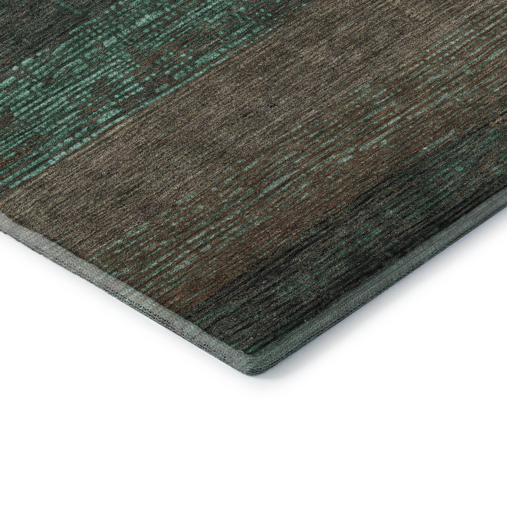 Baku Machine Washable Transitional Teal Rug 1'8" x 2'6" #shape_Rectangle