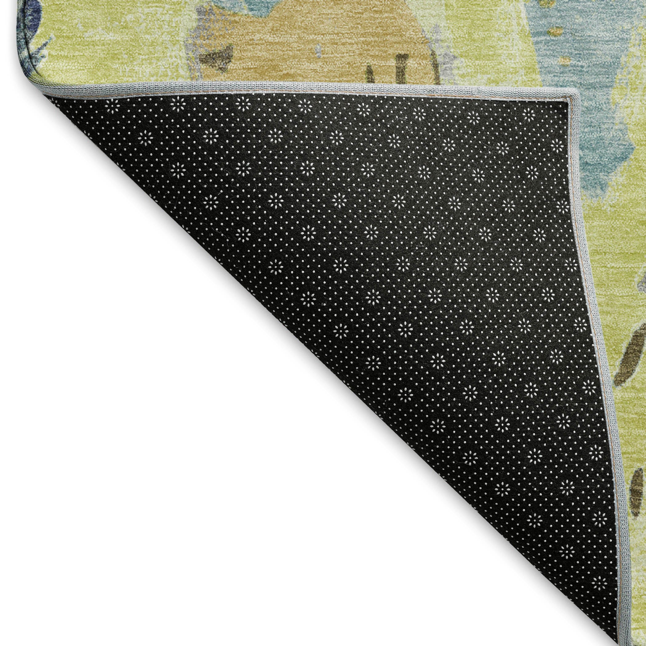 Cusco Machine Washable Transitional Aloe Green Rug 1'8" x 2'6" #shape_Rectangle