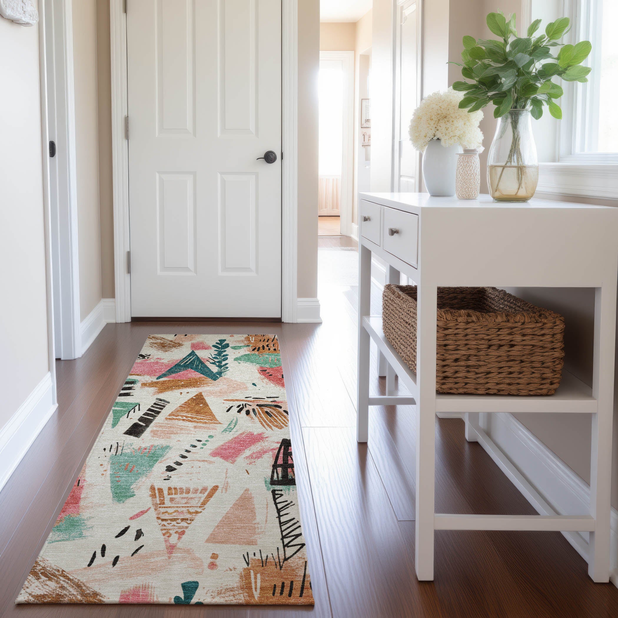 Cusco Machine Washable Transitional Ivory Rug 2'3" x 7'6" #shape_Runner