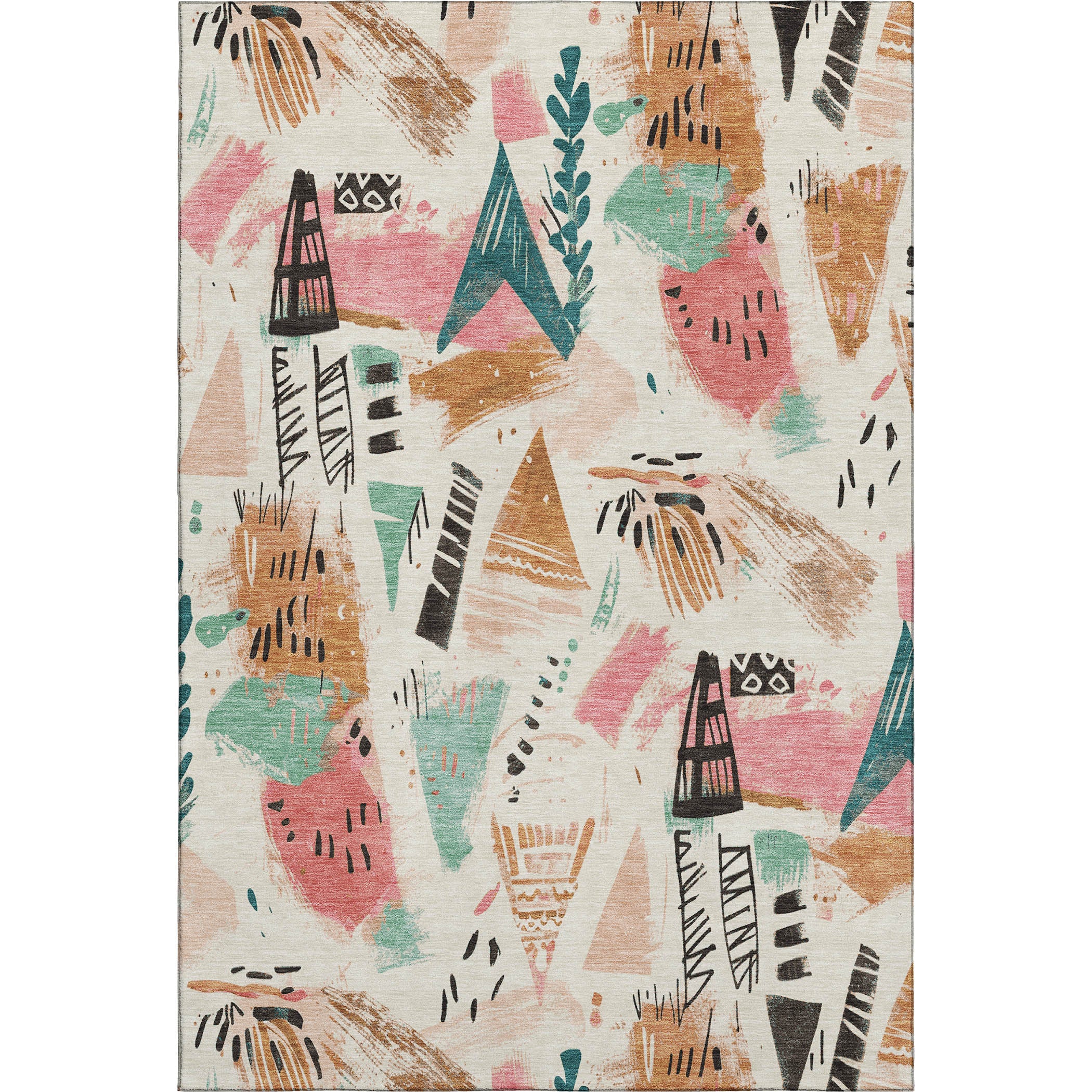 Cusco Machine Washable Transitional Ivory Rug 2'6" x 3'10" #shape_Rectangle