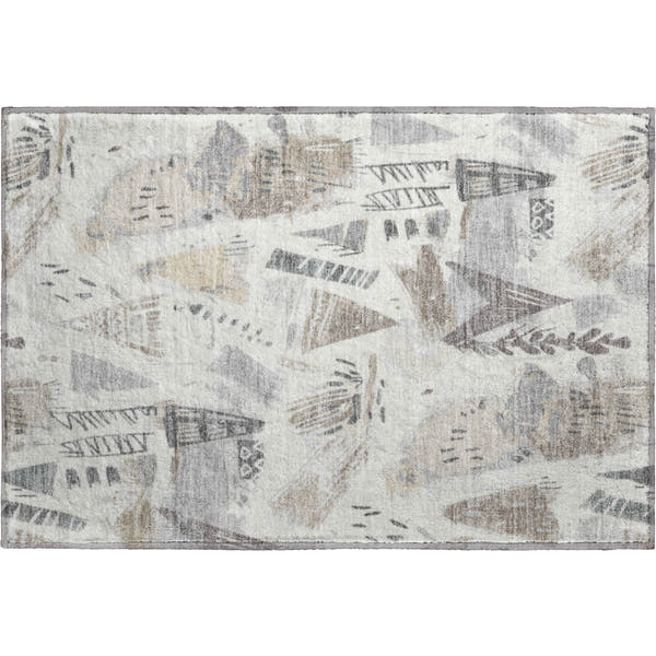 Cusco Machine Washable Transitional Linen Ivory Rug 1'8" x 2'6"