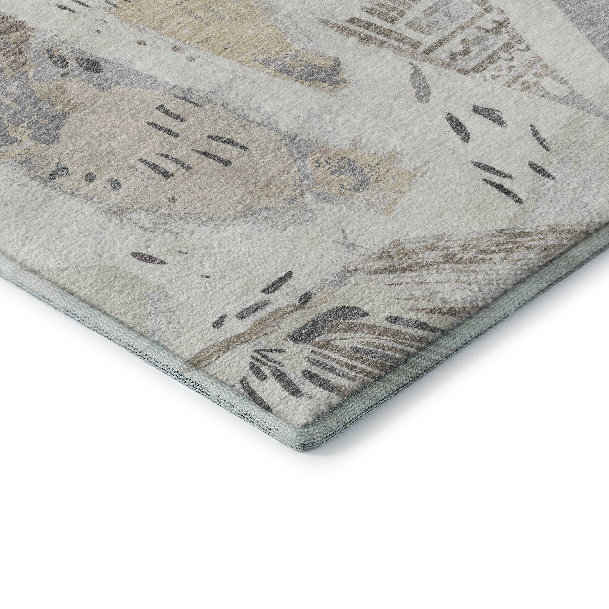 Cusco Machine Washable Transitional Linen Ivory Rug 1'8" x 2'6" #shape_Rectangle