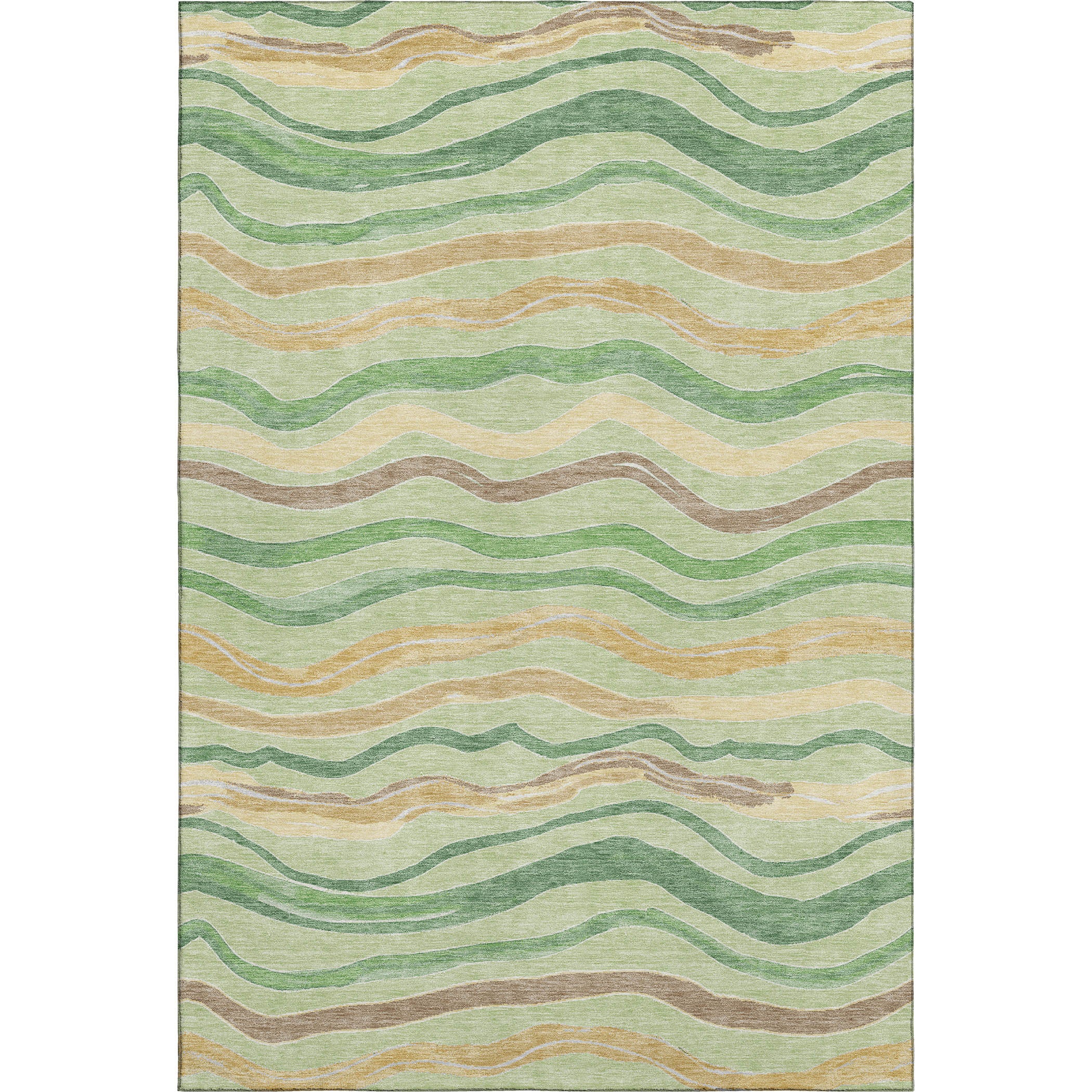 Nairobi Machine Washable Transitional Green Rug 2'6" x 3'10" #shape_Rectangle