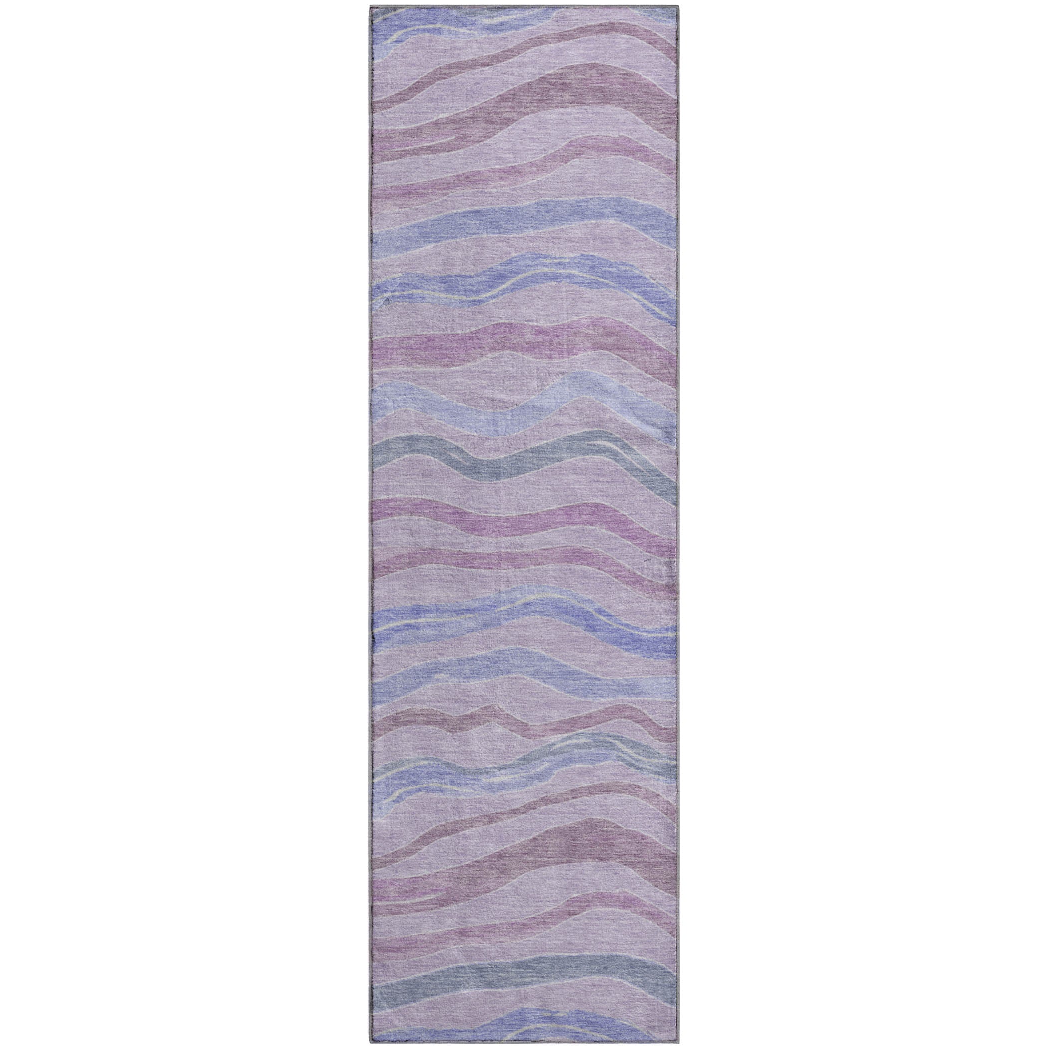 Nairobi Machine Washable Transitional Lavender Purple Rug 2'3" x 7'6" #shape_Runner