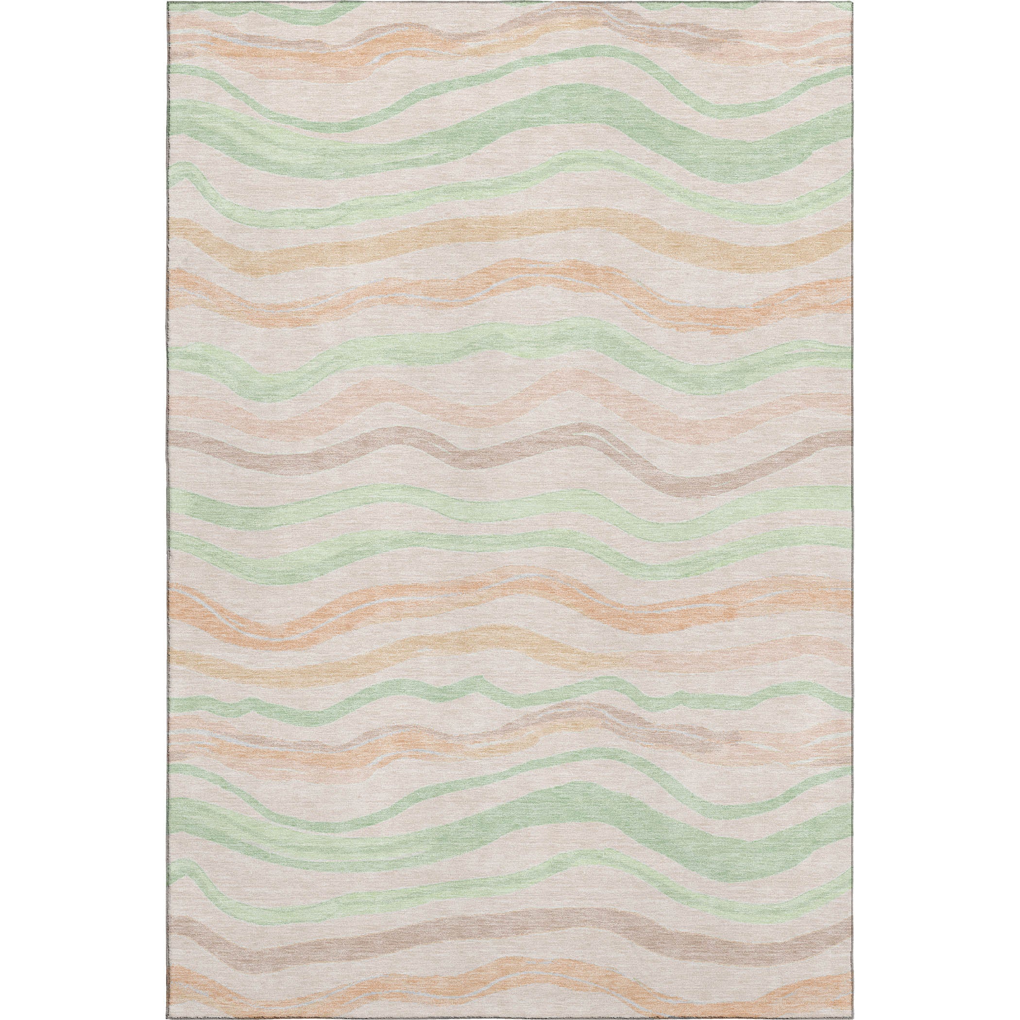 Nairobi Machine Washable Transitional Peach Orange Rug 2'6" x 3'10" #shape_Rectangle