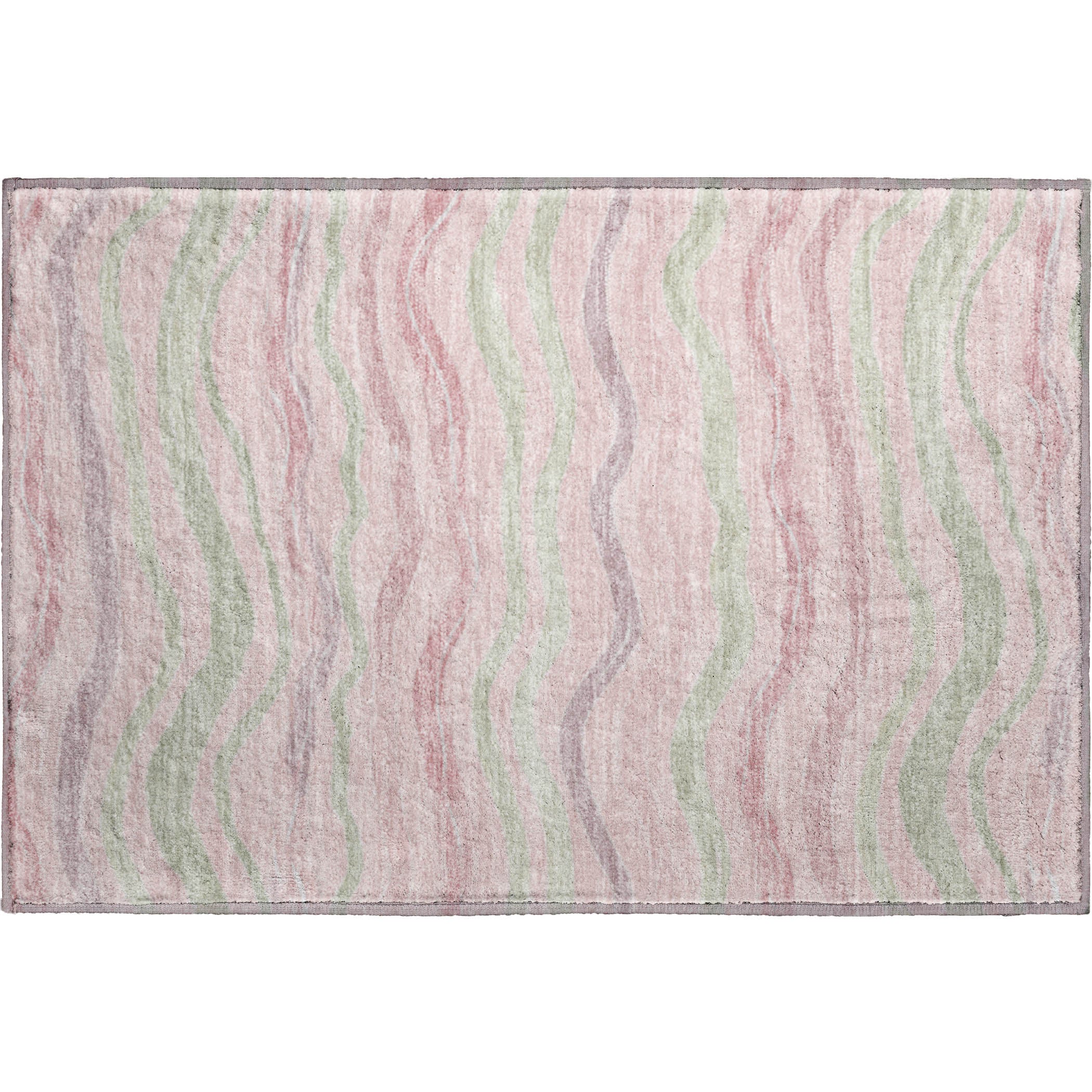 Nairobi Machine Washable Transitional Pink Rug 1'8" x 2'6" #shape_Rectangle