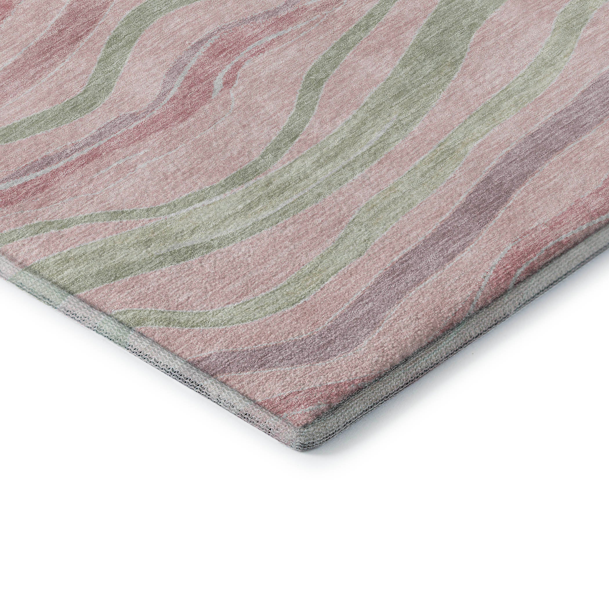 Nairobi Machine Washable Transitional Pink Rug 1'8" x 2'6" #shape_Rectangle