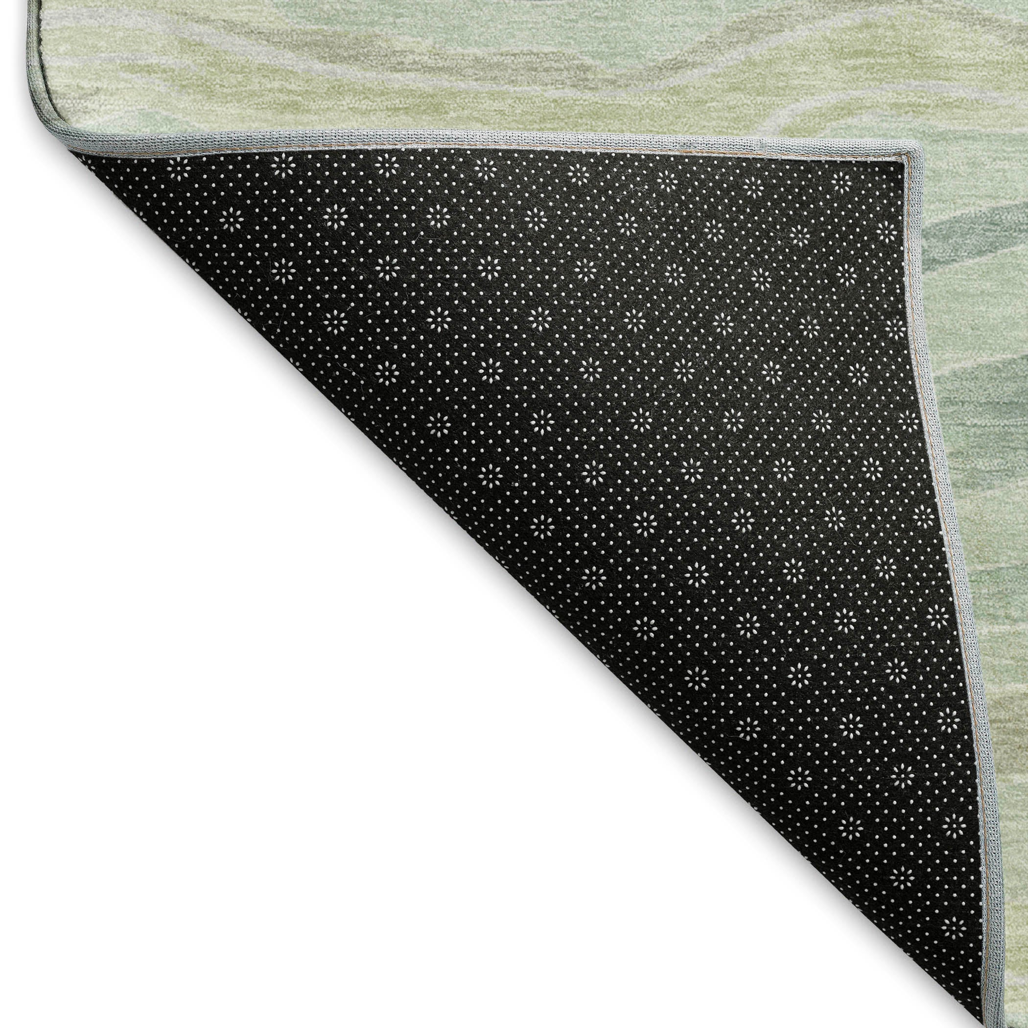 Nairobi Machine Washable Transitional Sage Green Rug 1'8" x 2'6" #shape_Rectangle