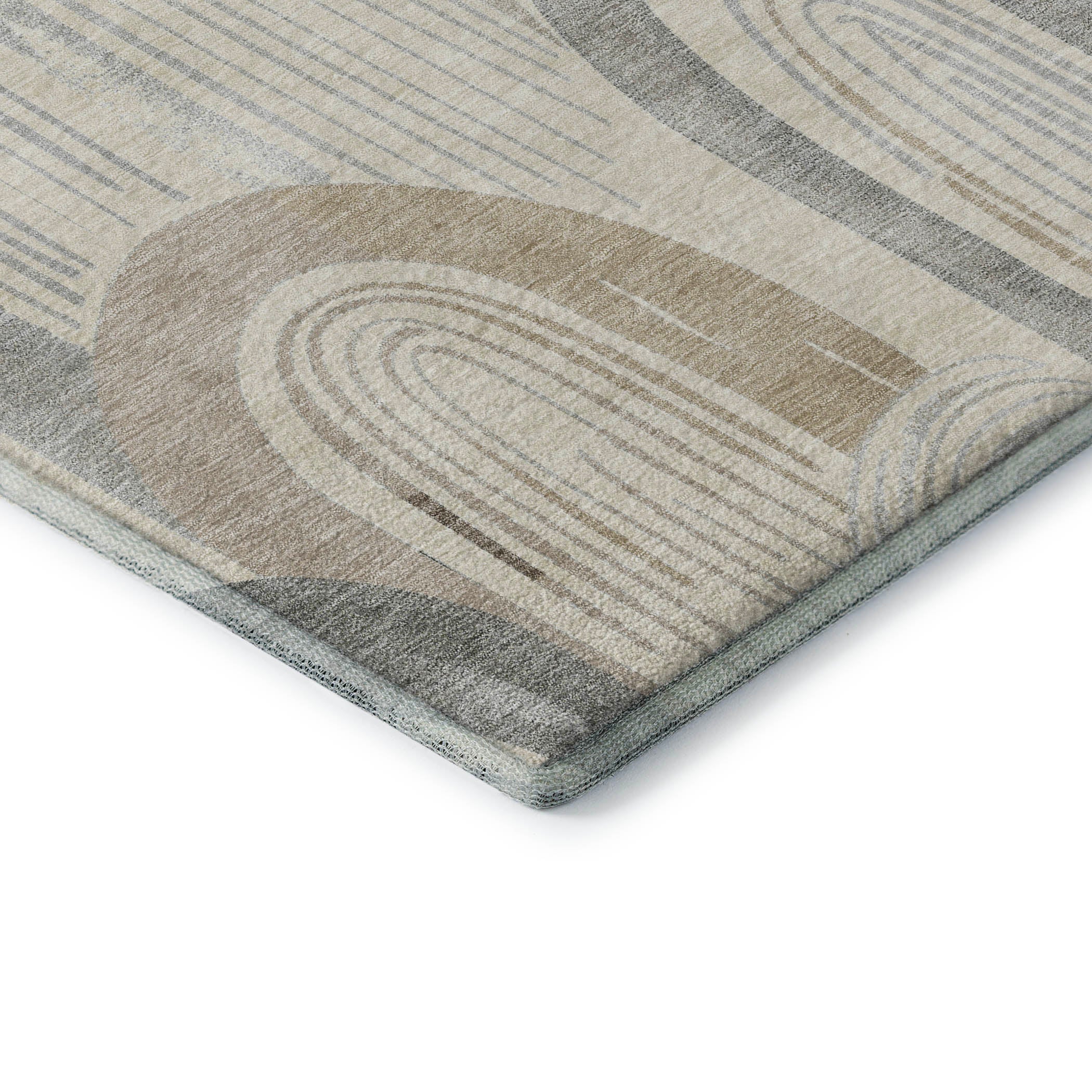 Ghent Machine Washable Transitional Beige Brown Rug 1'8" x 2'6" #shape_Rectangle