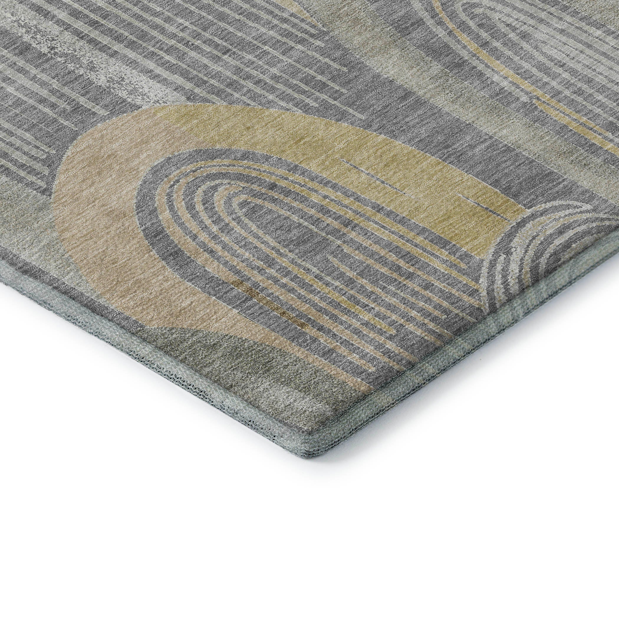Ghent Machine Washable Transitional Gray Rug 1'8" x 2'6" #shape_Rectangle