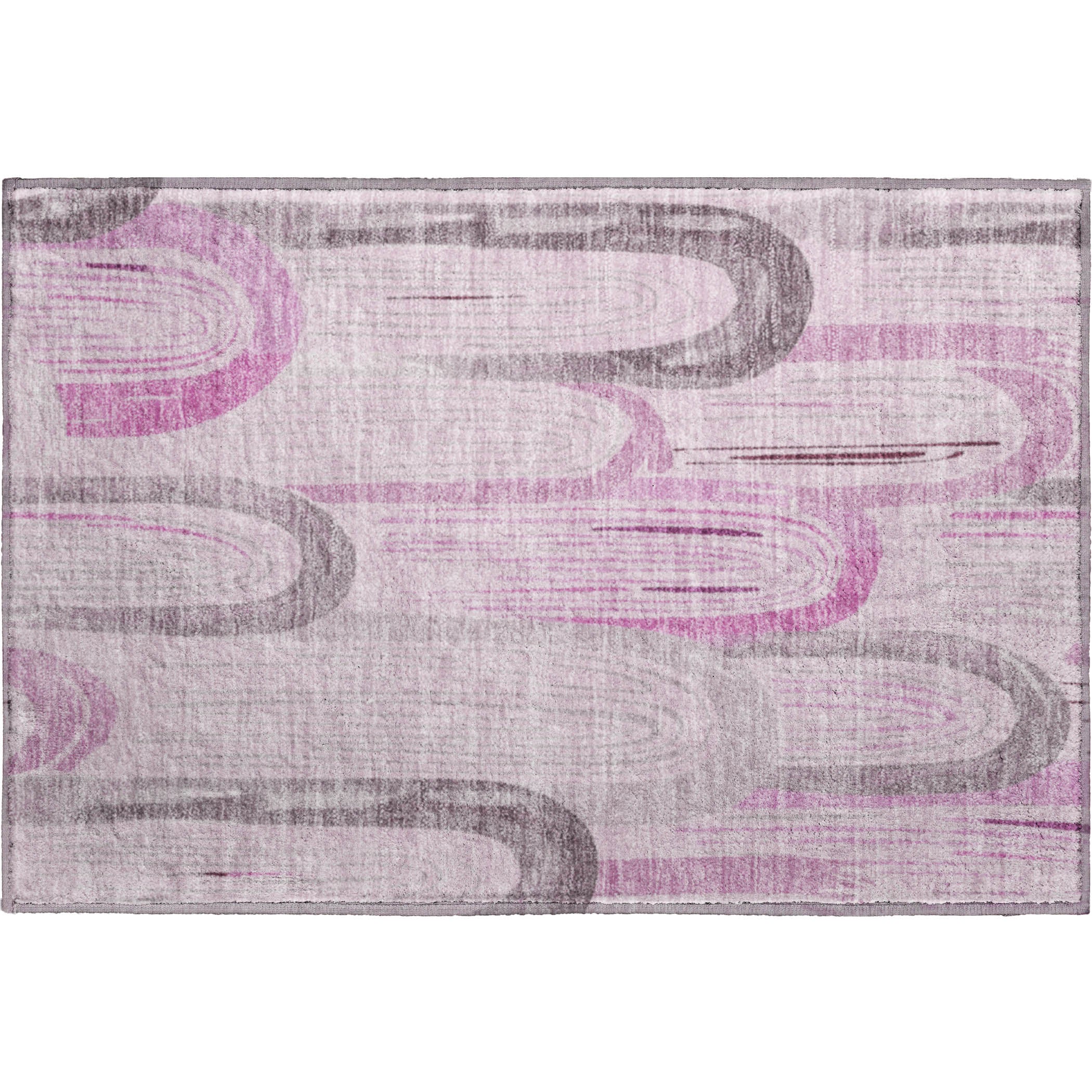 Ghent Machine Washable Transitional Pink Rug 1'8" x 2'6" #shape_Rectangle