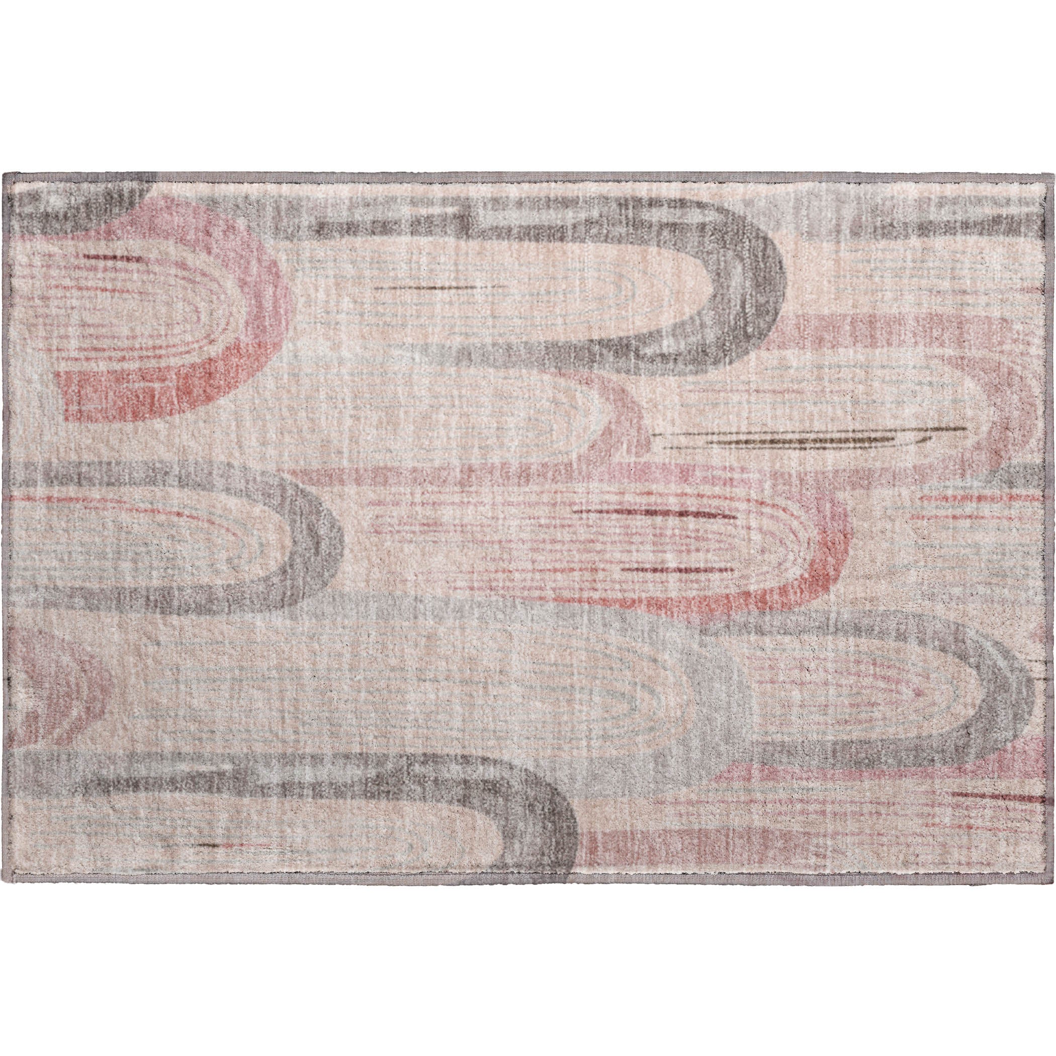 Ghent Machine Washable Transitional Salmon Orange Rug 1'8" x 2'6" #shape_Rectangle