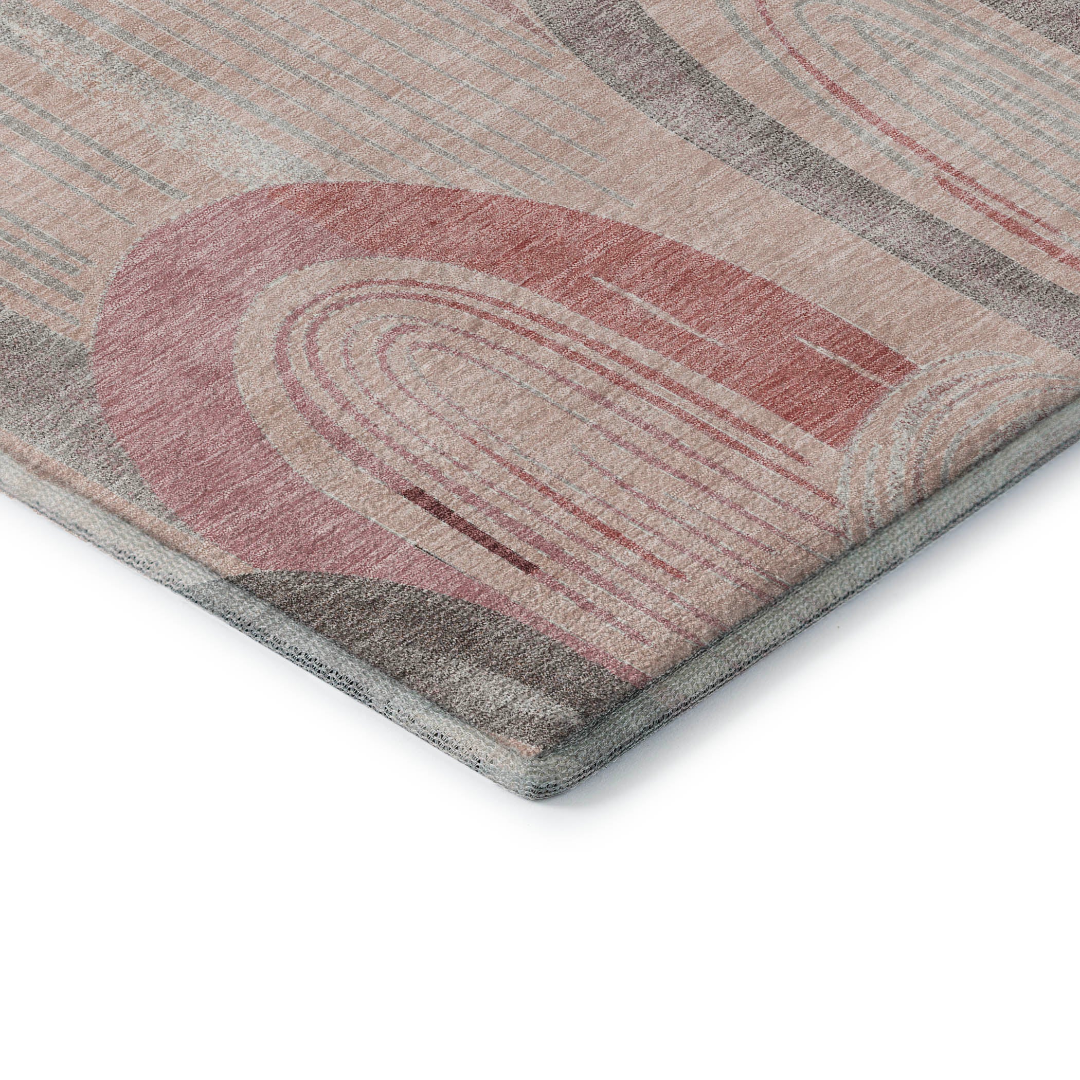 Ghent Machine Washable Transitional Salmon Orange Rug 1'8" x 2'6" #shape_Rectangle