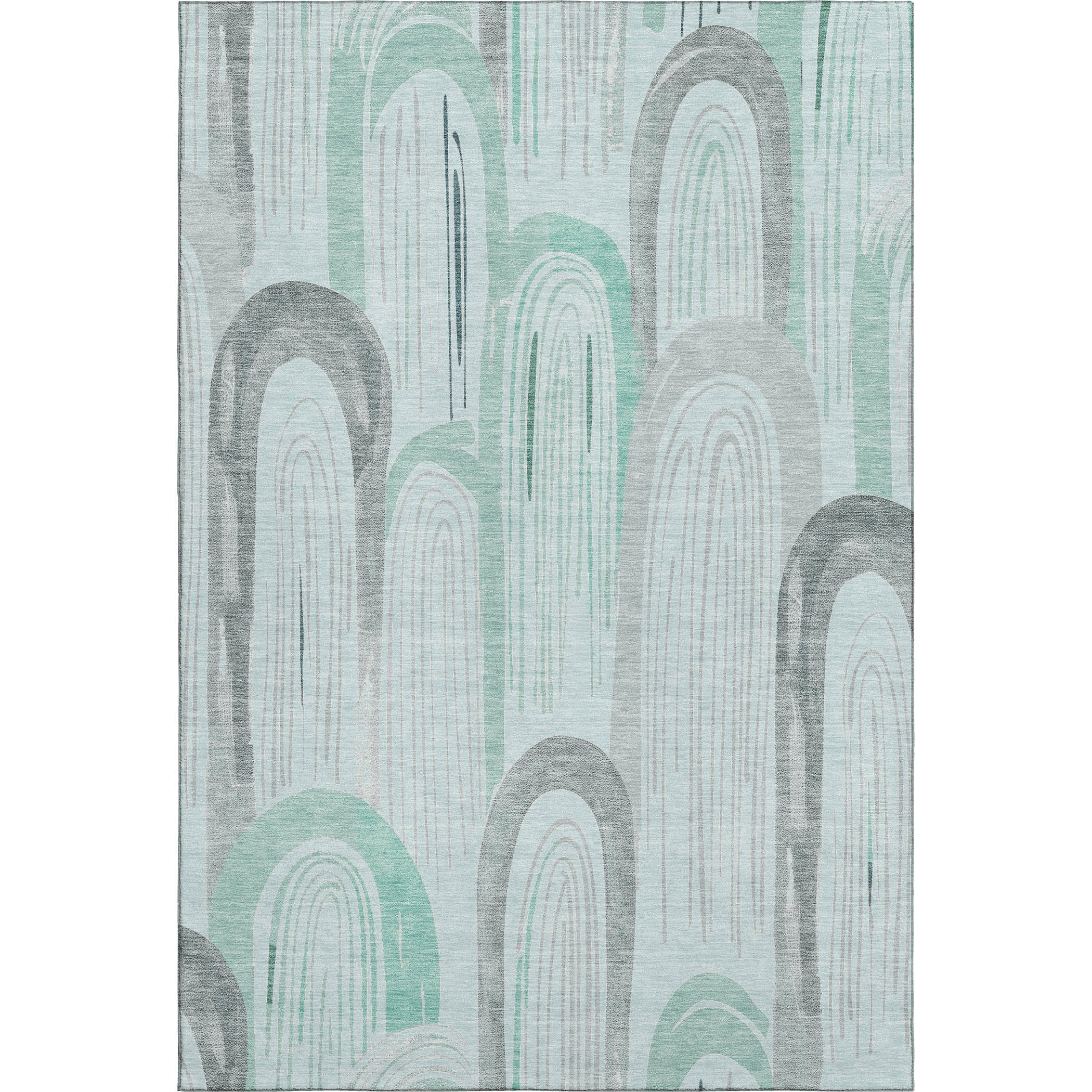 Ghent Machine Washable Transitional Seafoam Blue Rug 2'6" x 3'10" #shape_Rectangle