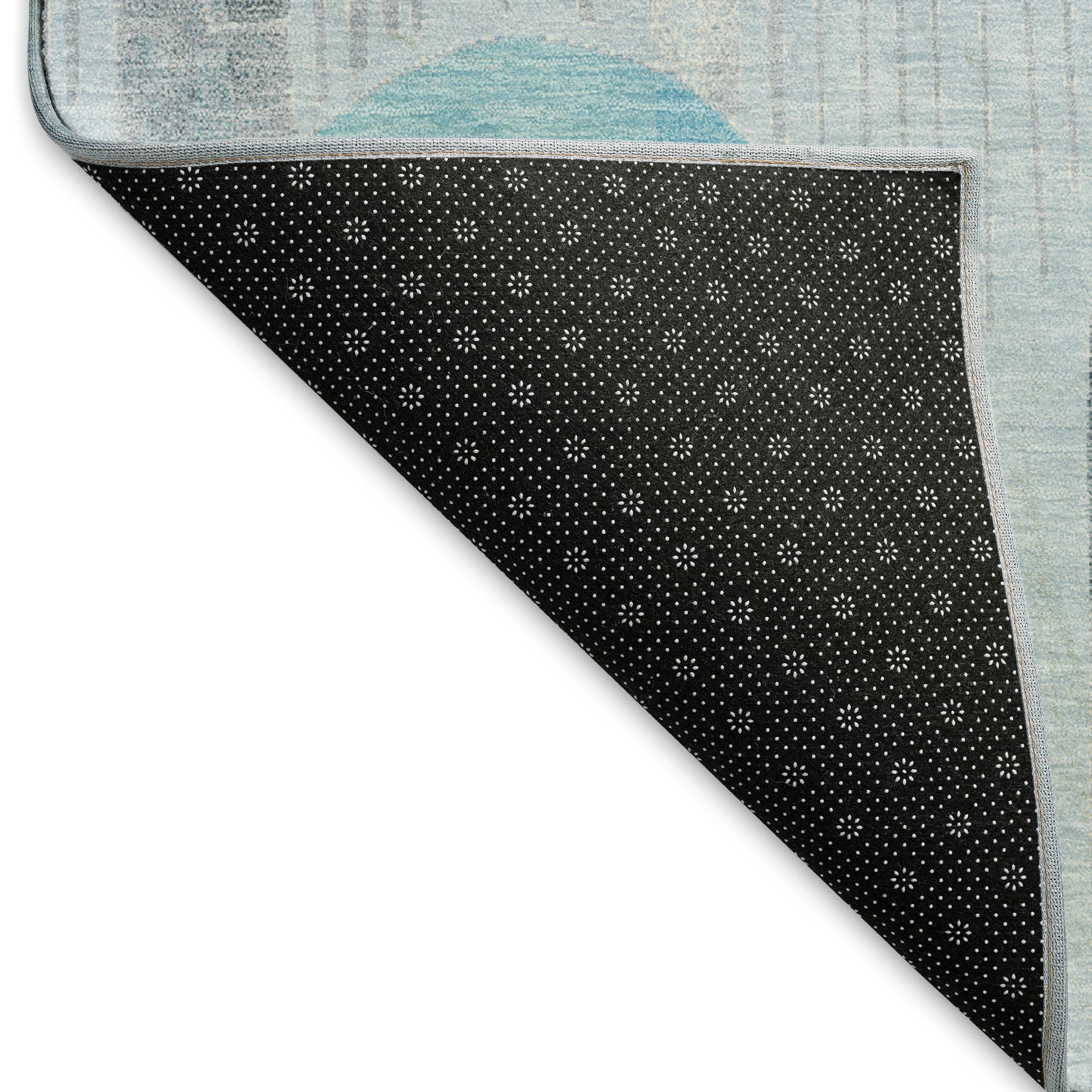 Ghent Machine Washable Transitional Sky Blue Rug 1'8" x 2'6" #shape_Rectangle