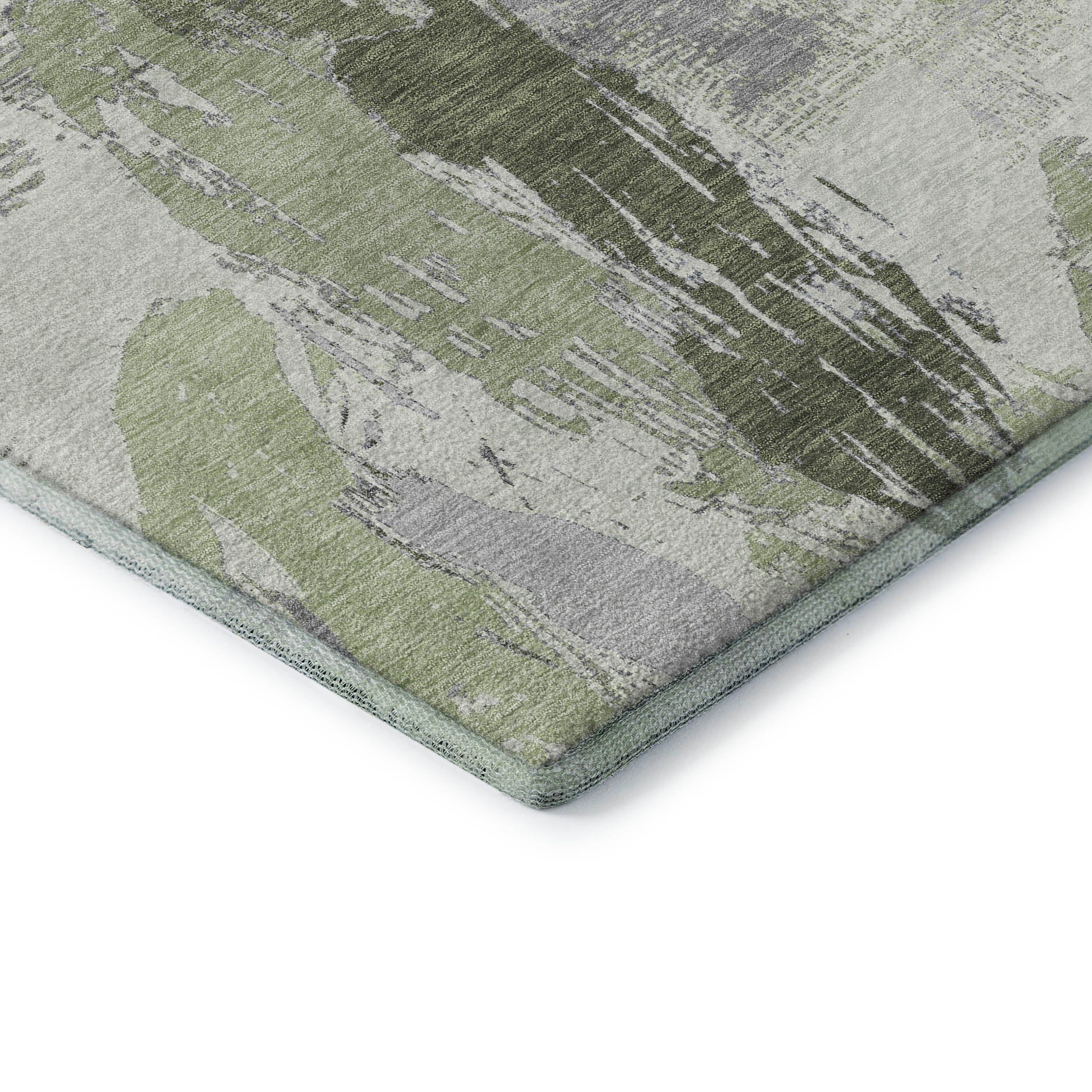 Cairo Machine Washable Transitional Aloe Green Rug 1'8" x 2'6" #shape_Rectangle