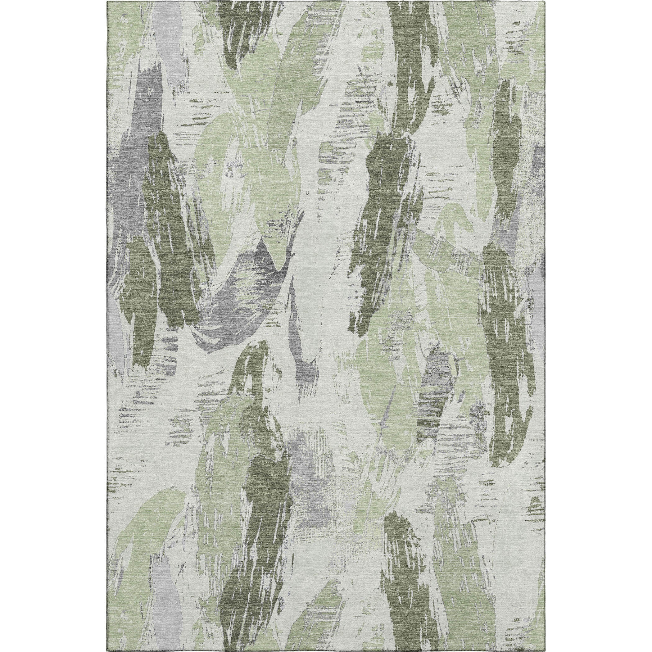 Cairo Machine Washable Transitional Aloe Green Rug 2'6" x 3'10" #shape_Rectangle