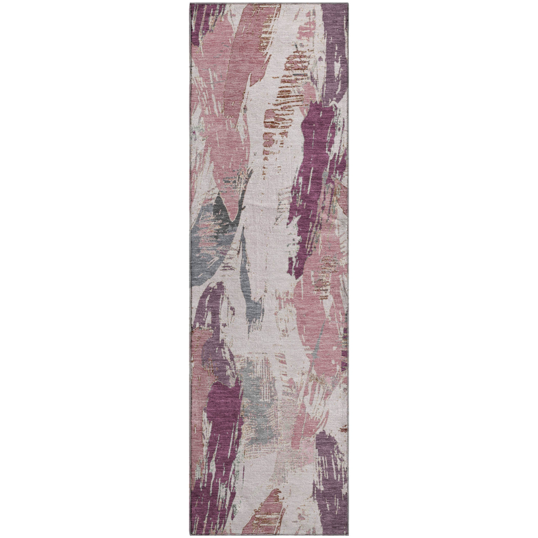 Cairo Machine Washable Transitional Blush Pink Rug 2'3" x 7'6" #shape_Runner