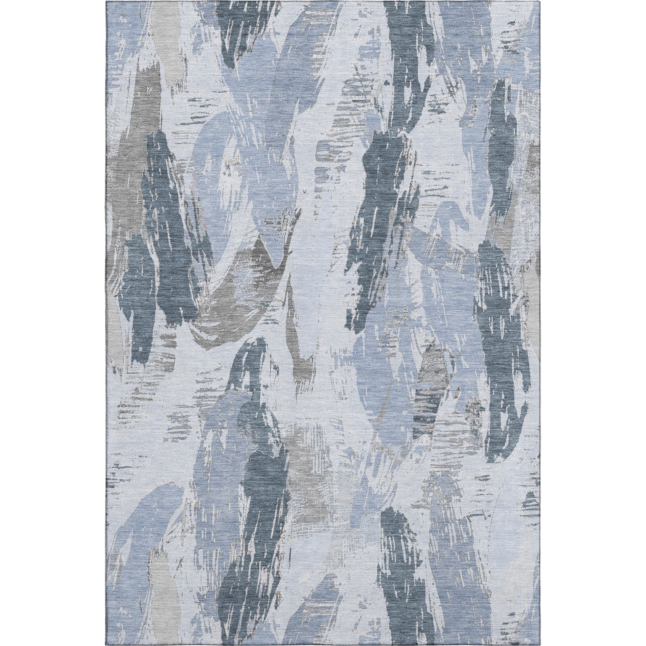 Cairo Machine Washable Transitional Sky Blue Rug 2'6" x 3'10" #shape_Rectangle