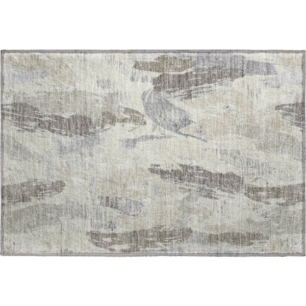 Cairo Machine Washable Transitional Taupe Brown Rug 1'8" x 2'6"