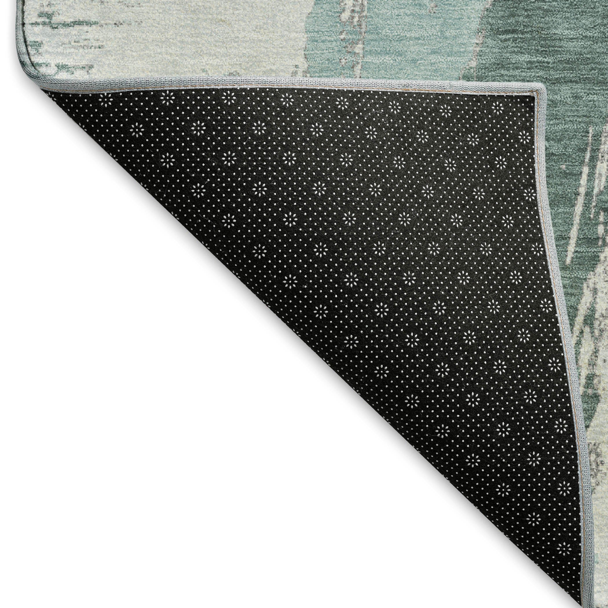 Cairo Machine Washable Transitional Teal Rug 1'8" x 2'6" #shape_Rectangle