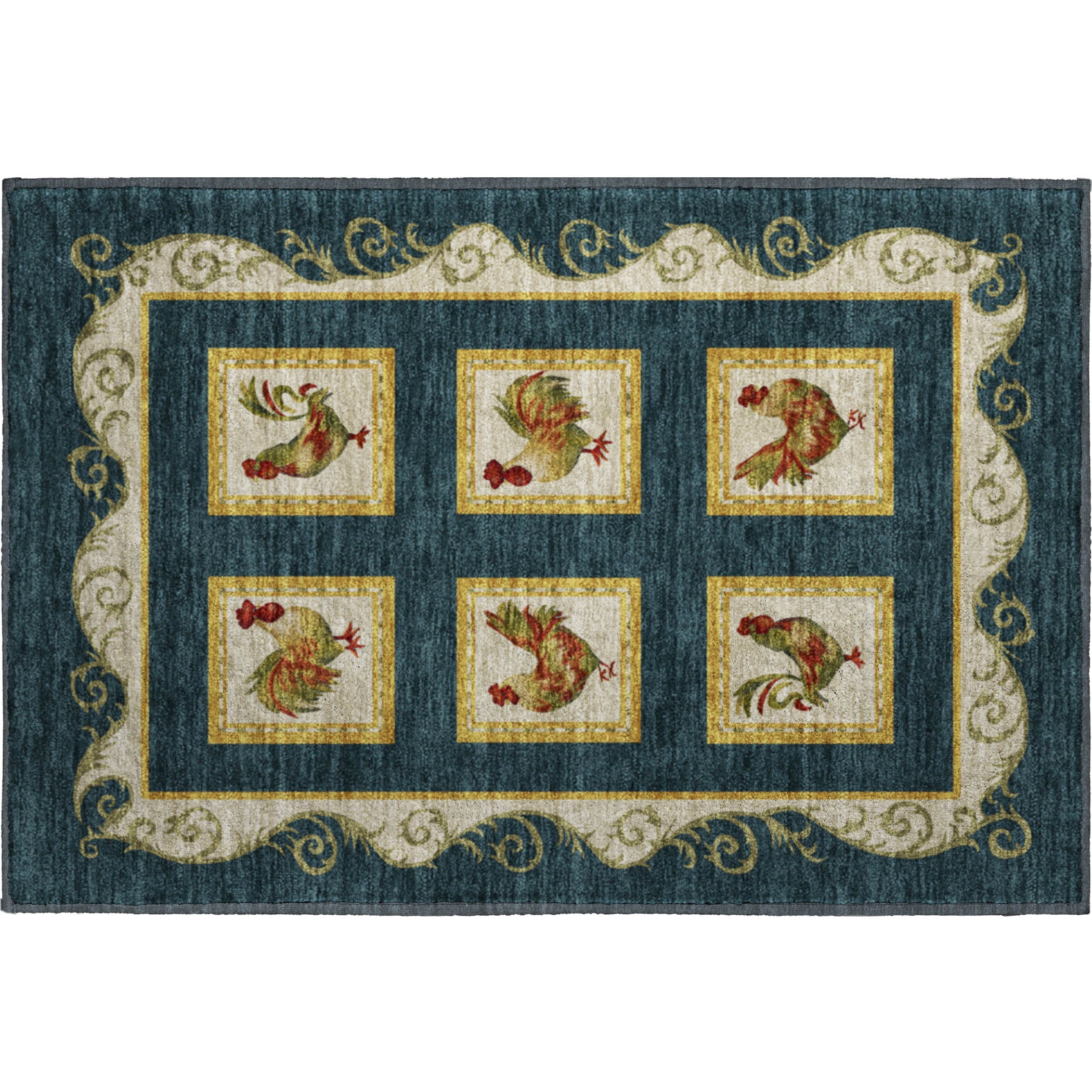 Lucerne Machine Washable Kitchen Midnight Black Rug 1'8" x 2'6" #shape_Rectangle