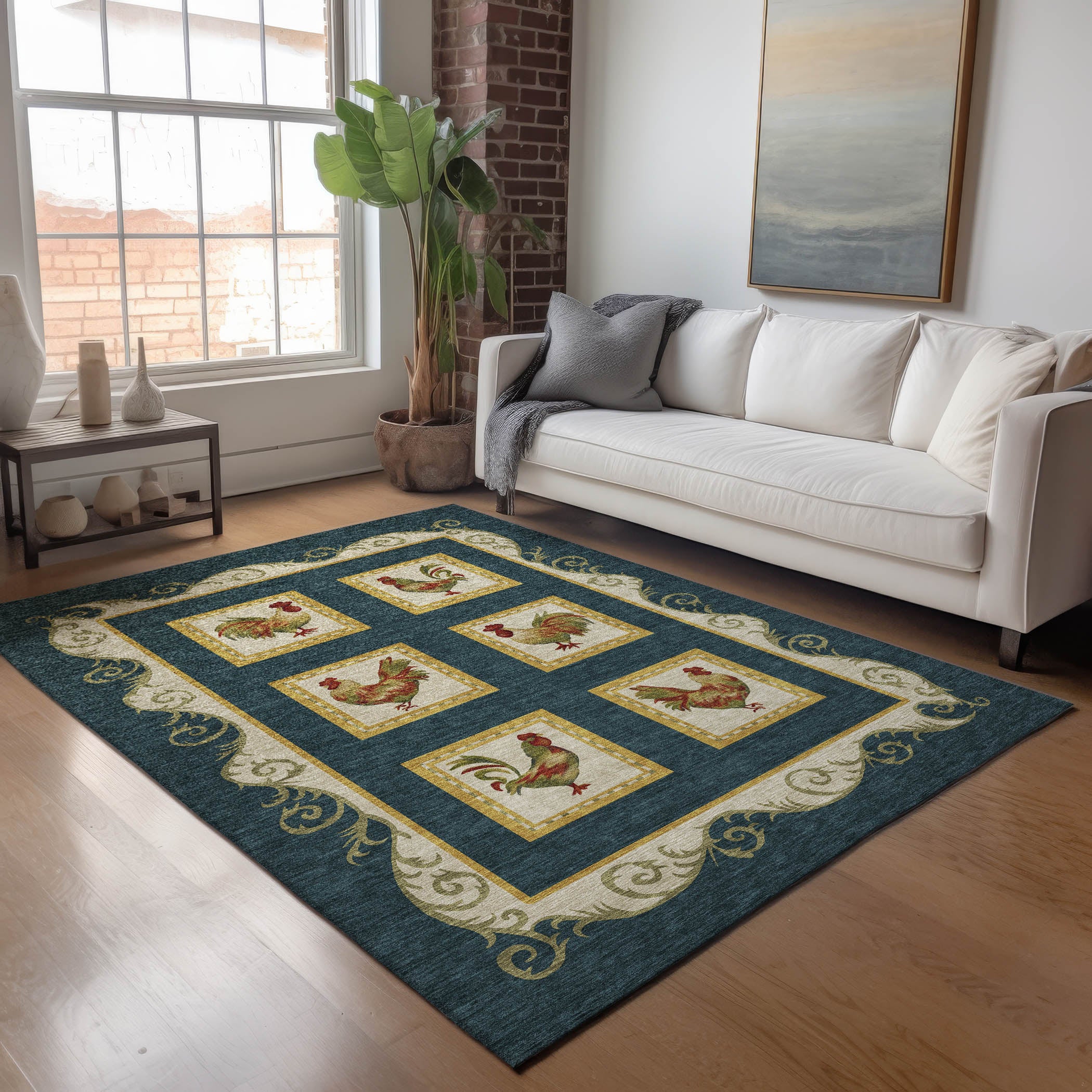 Lucerne Machine Washable Kitchen Midnight Black Rug 2'6" x 3'10" #shape_Rectangle