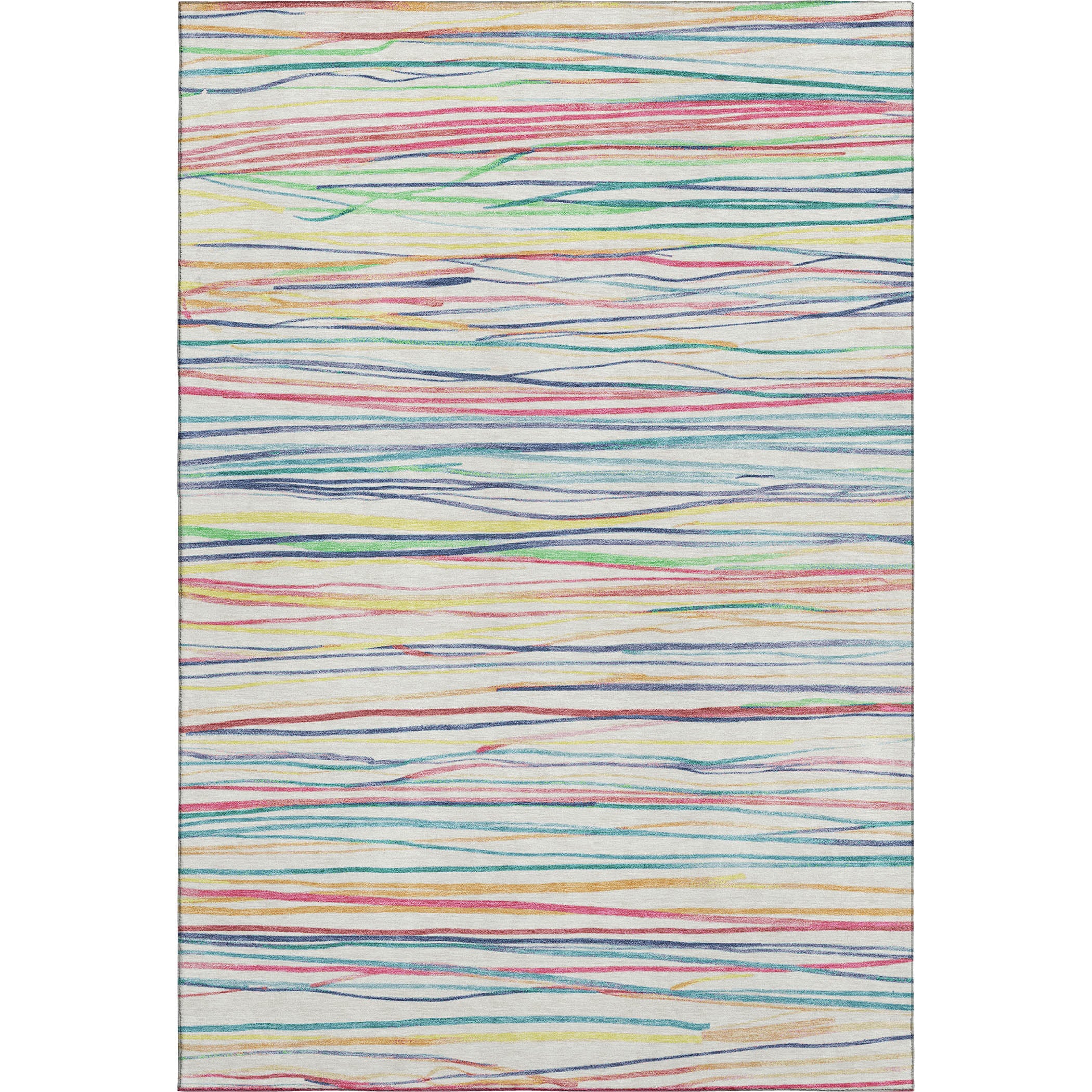 Havana Machine Washable Transitional Ivory Rug 2'6" x 3'10" #shape_Rectangle