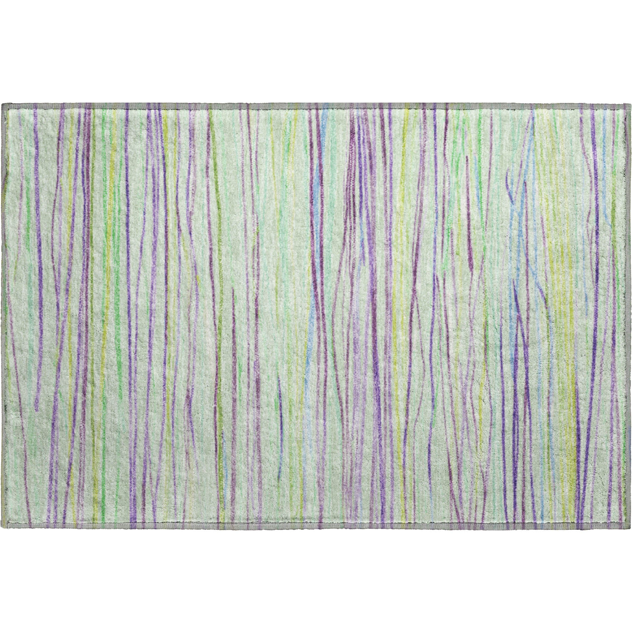 Havana Machine Washable Transitional Mint Green Rug 1'8" x 2'6" #shape_Rectangle