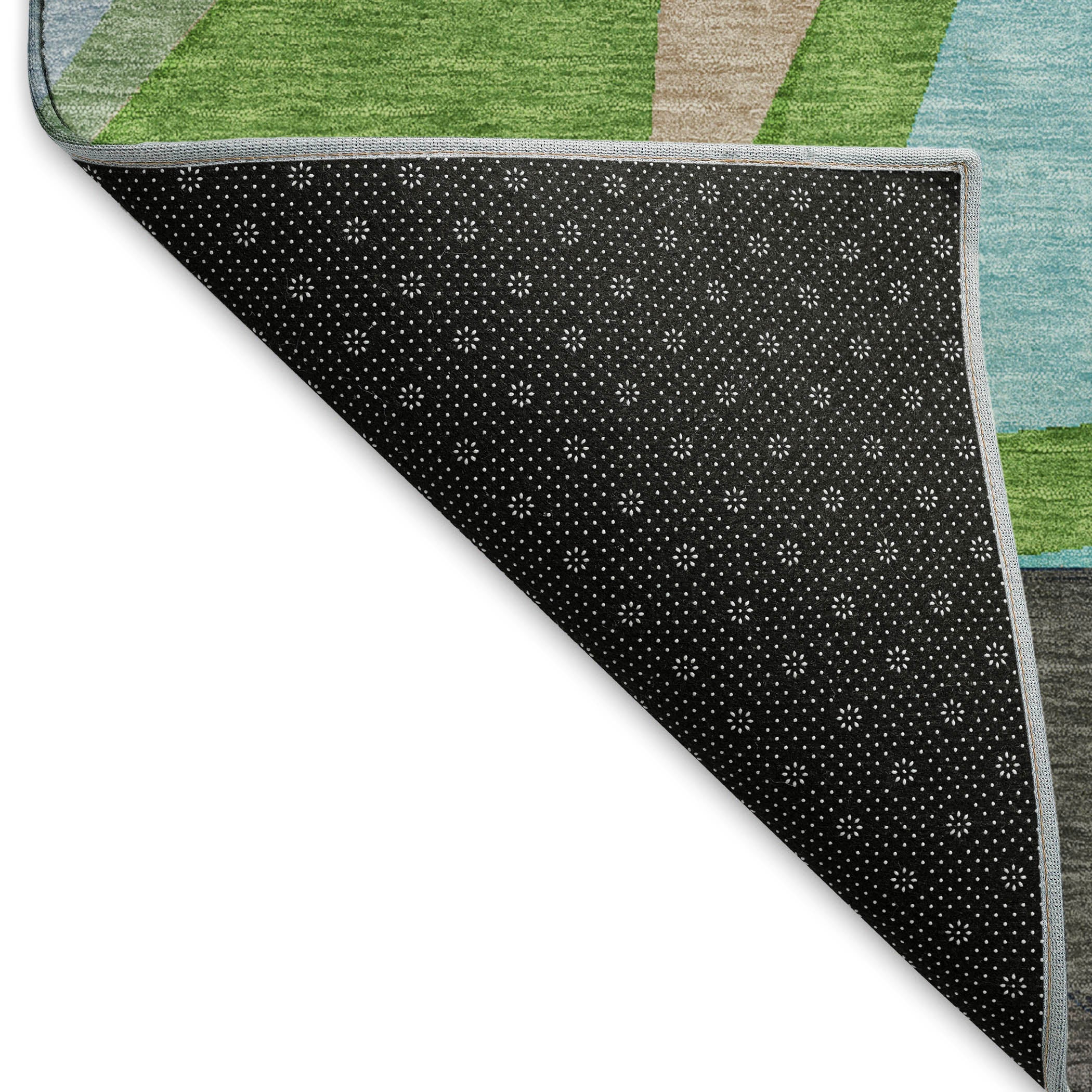 Cairo Machine Washable Transitional Blue Rug 1'8" x 2'6" #shape_Rectangle