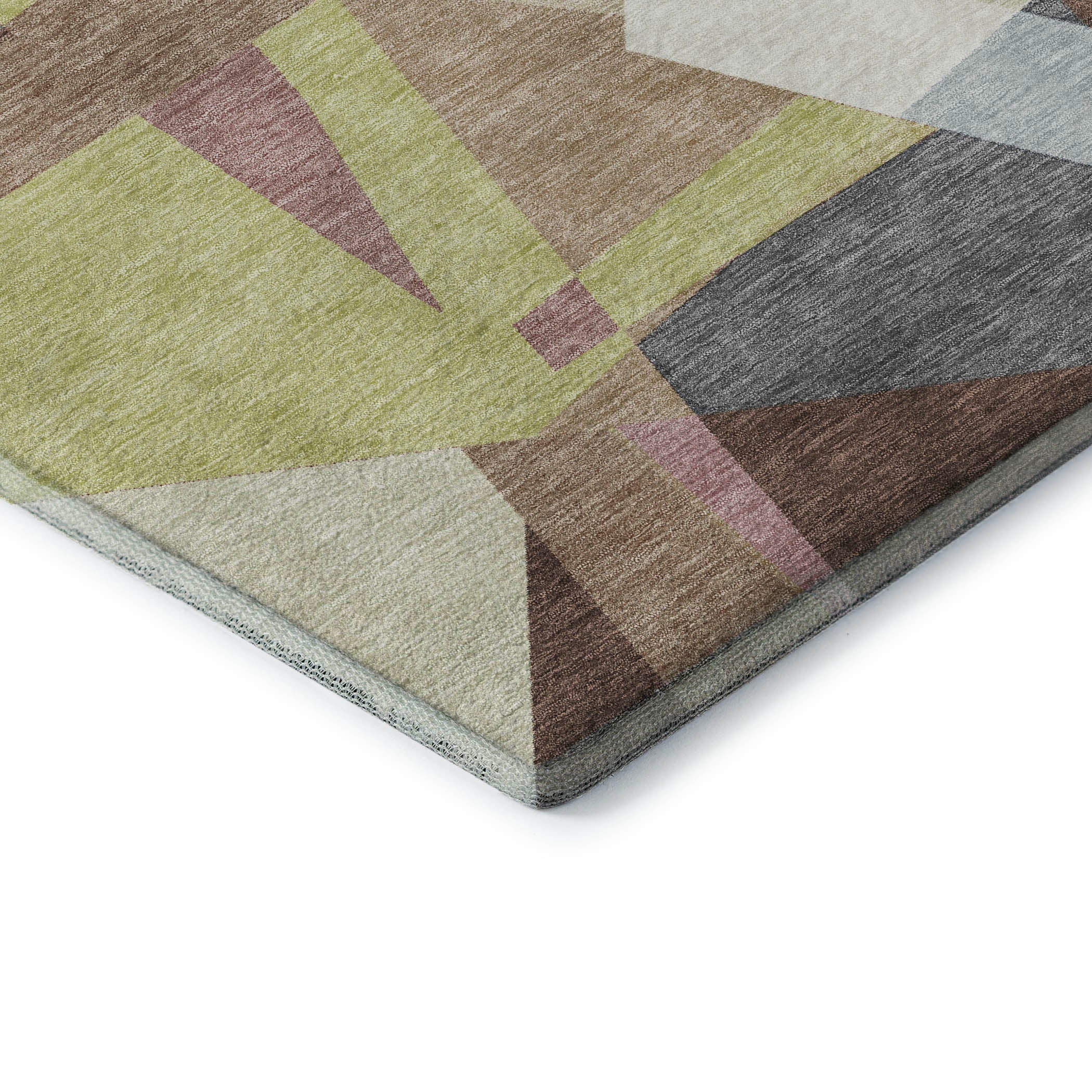 Cairo Machine Washable Transitional Khaki Brown Rug 1'8" x 2'6" #shape_Rectangle